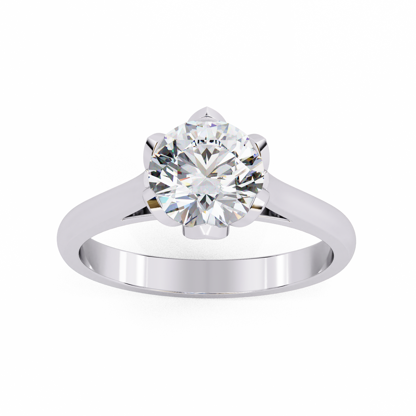 round lab grown diamond solitaire