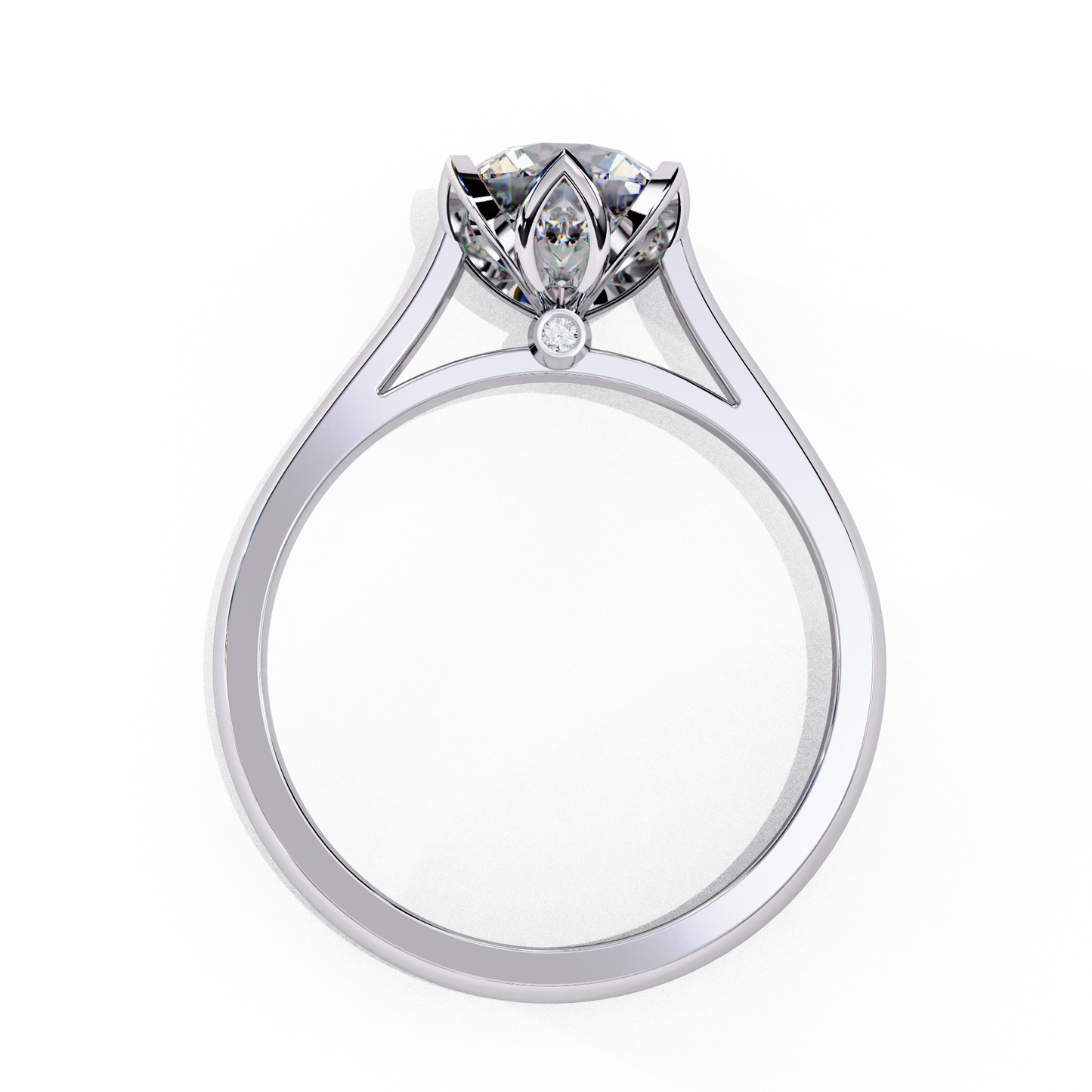round lab grown diamond solitaire