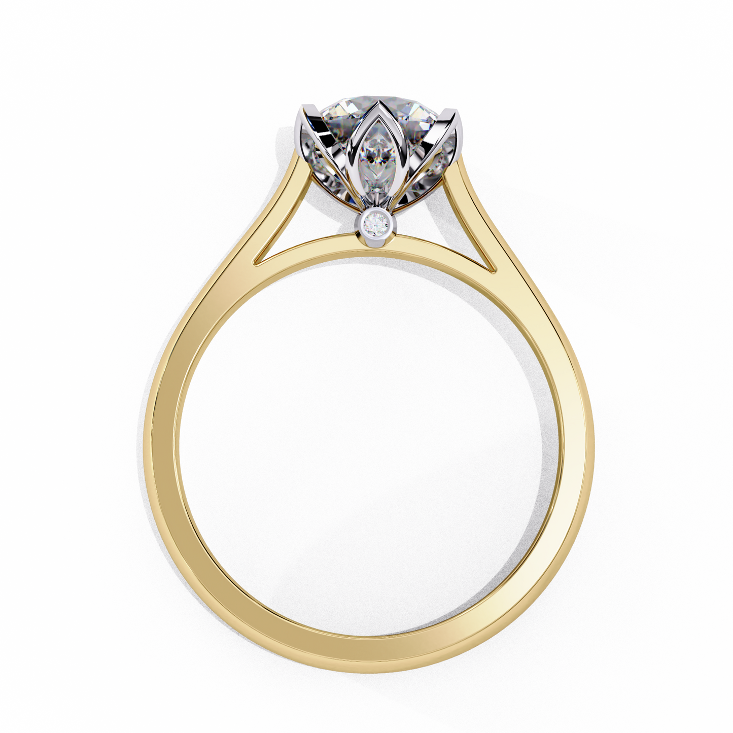 round lab grown diamond solitaire