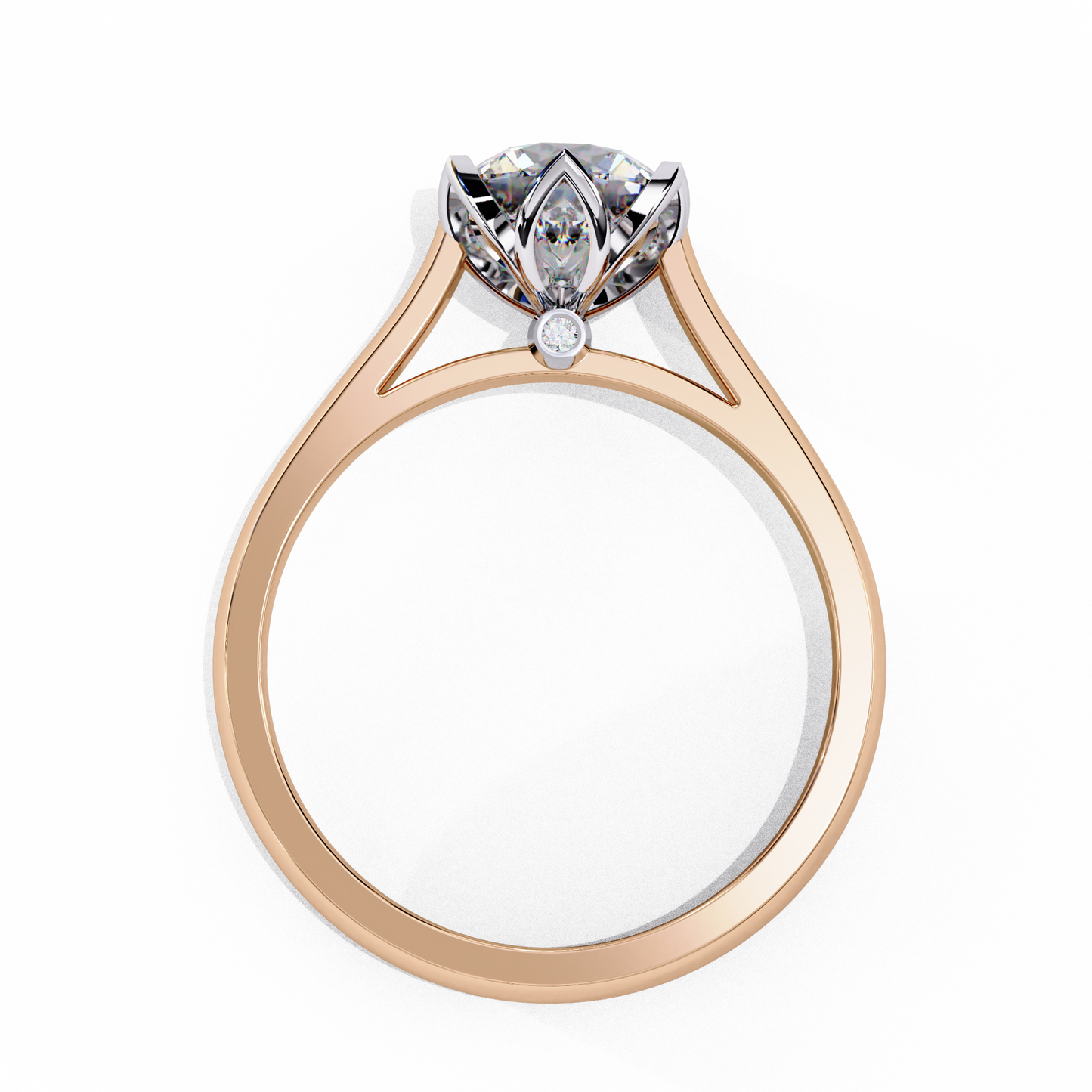 round lab grown diamond solitaire