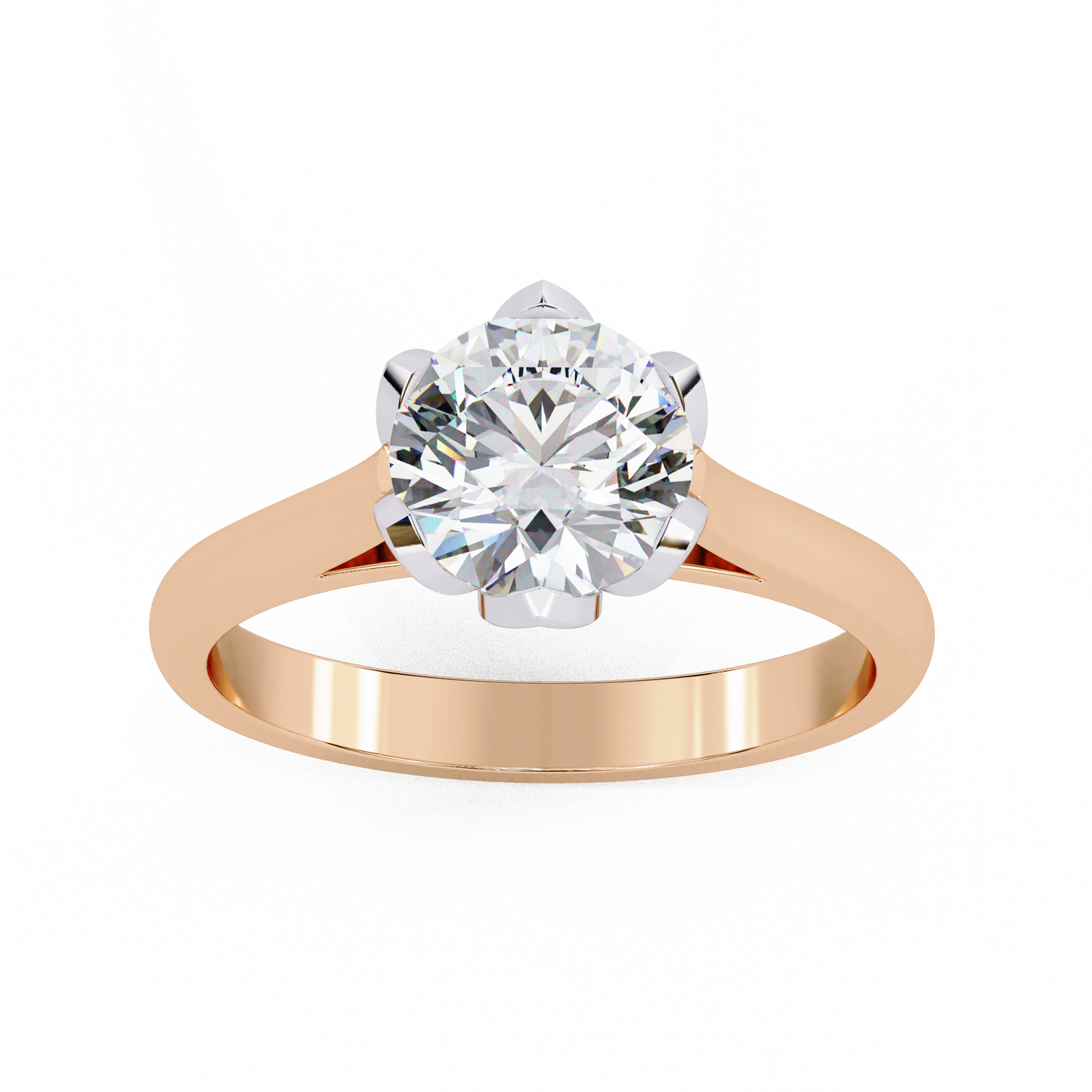 round lab grown diamond solitaire