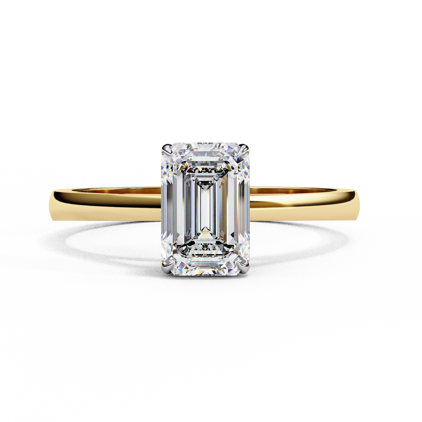 aurora emerald classic solitaire ring