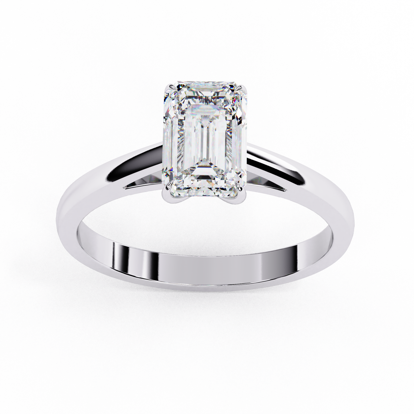aurora emerald classic solitaire ring