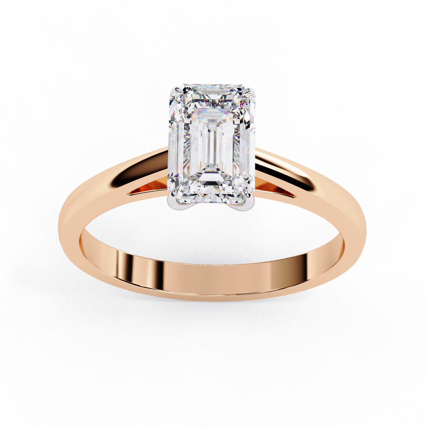 aurora emerald classic solitaire ring