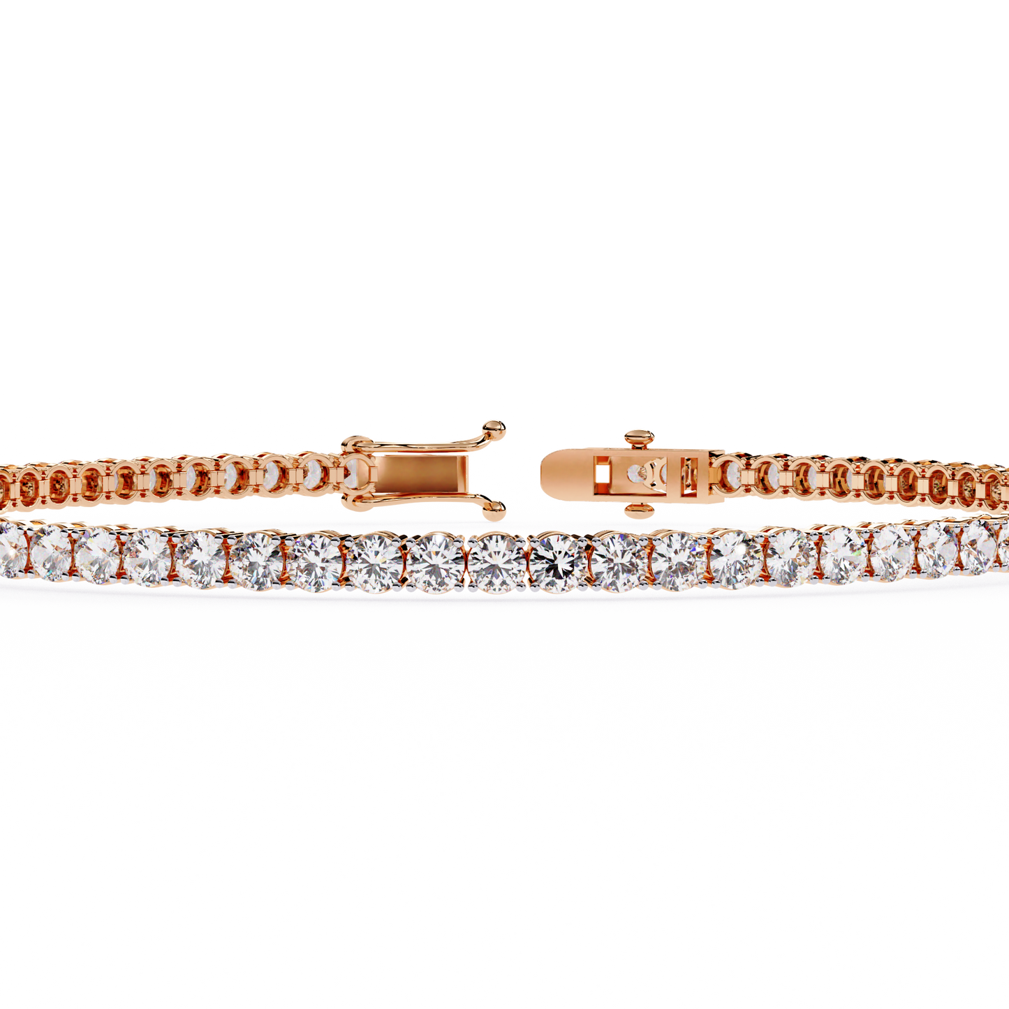 sleek line lab grown diamond tennis bracelet