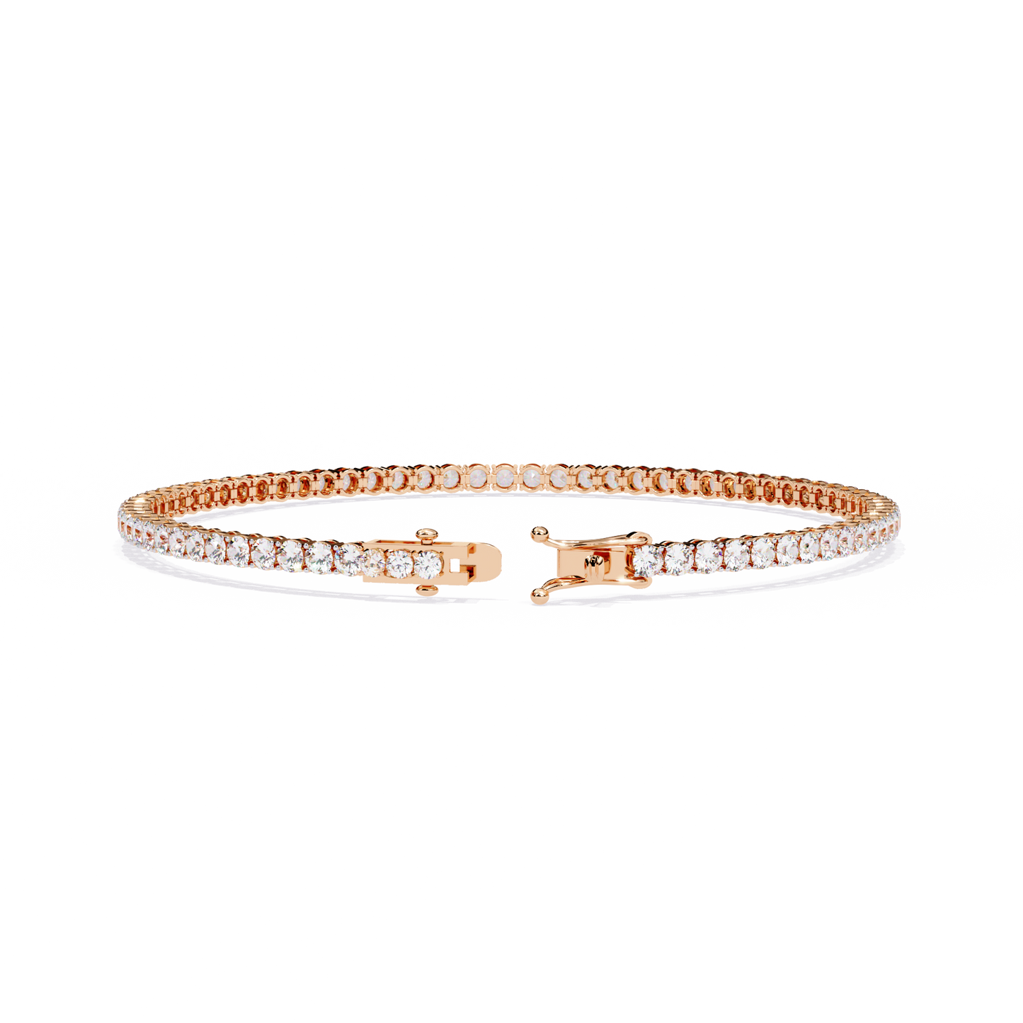 sleek line lab grown diamond tennis bracelet