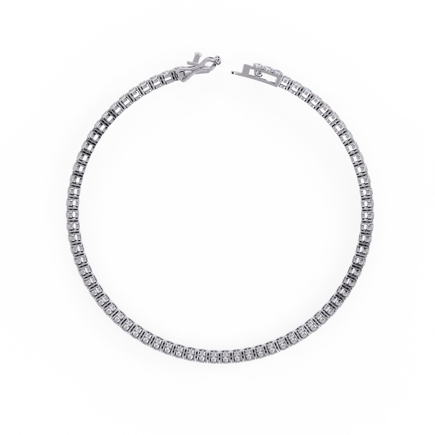 sleek line lab grown diamond tennis bracelet