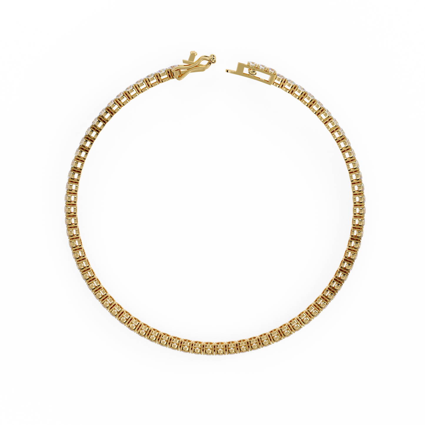 sleek line lab grown diamond tennis bracelet