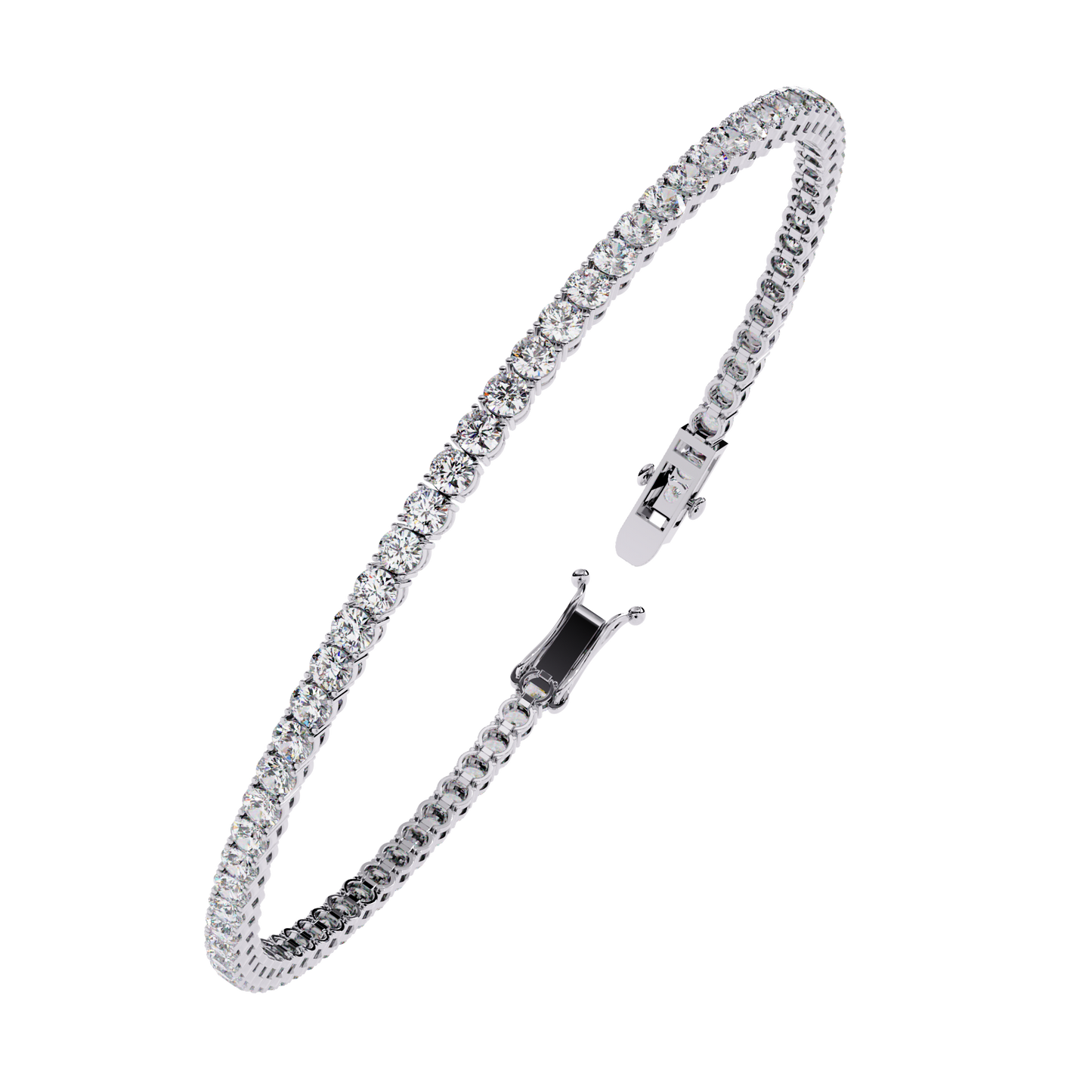 sleek line lab grown diamond tennis bracelet