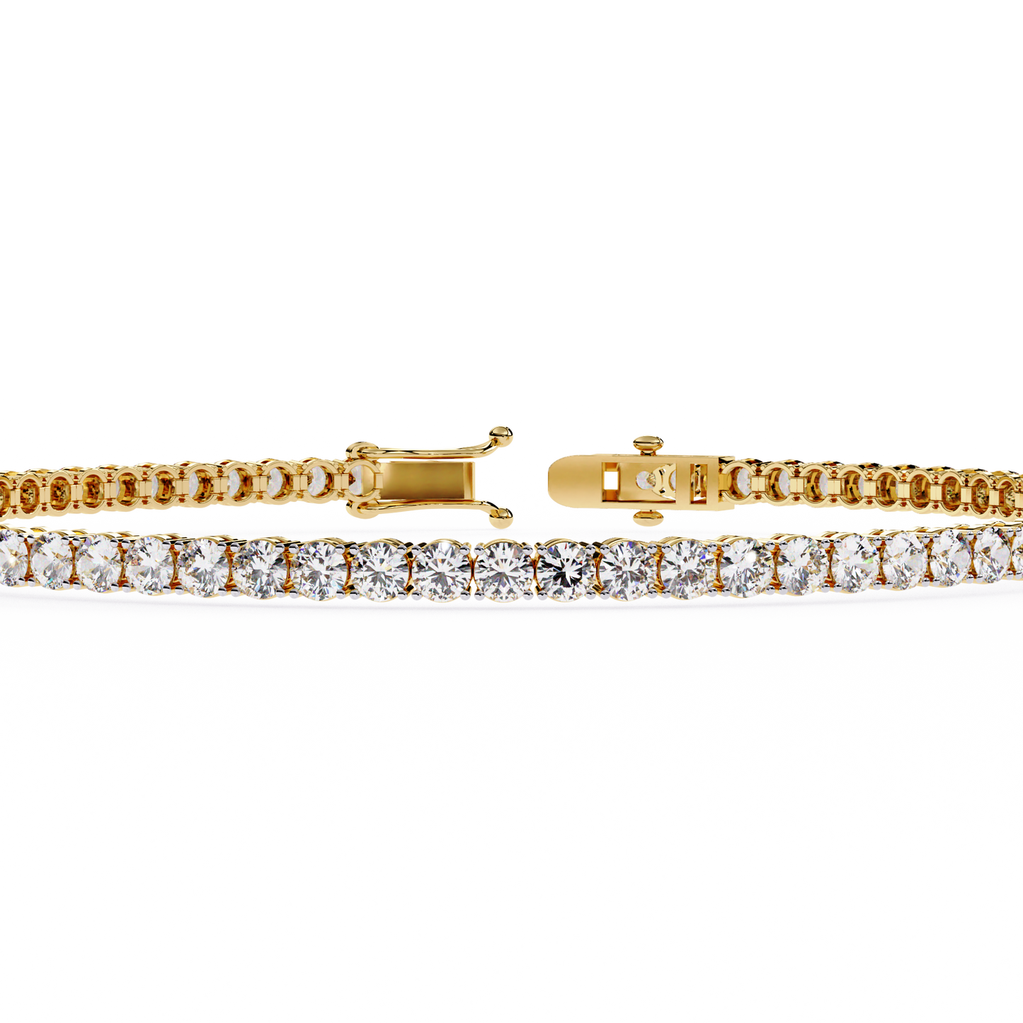 sleek line lab grown diamond tennis bracelet