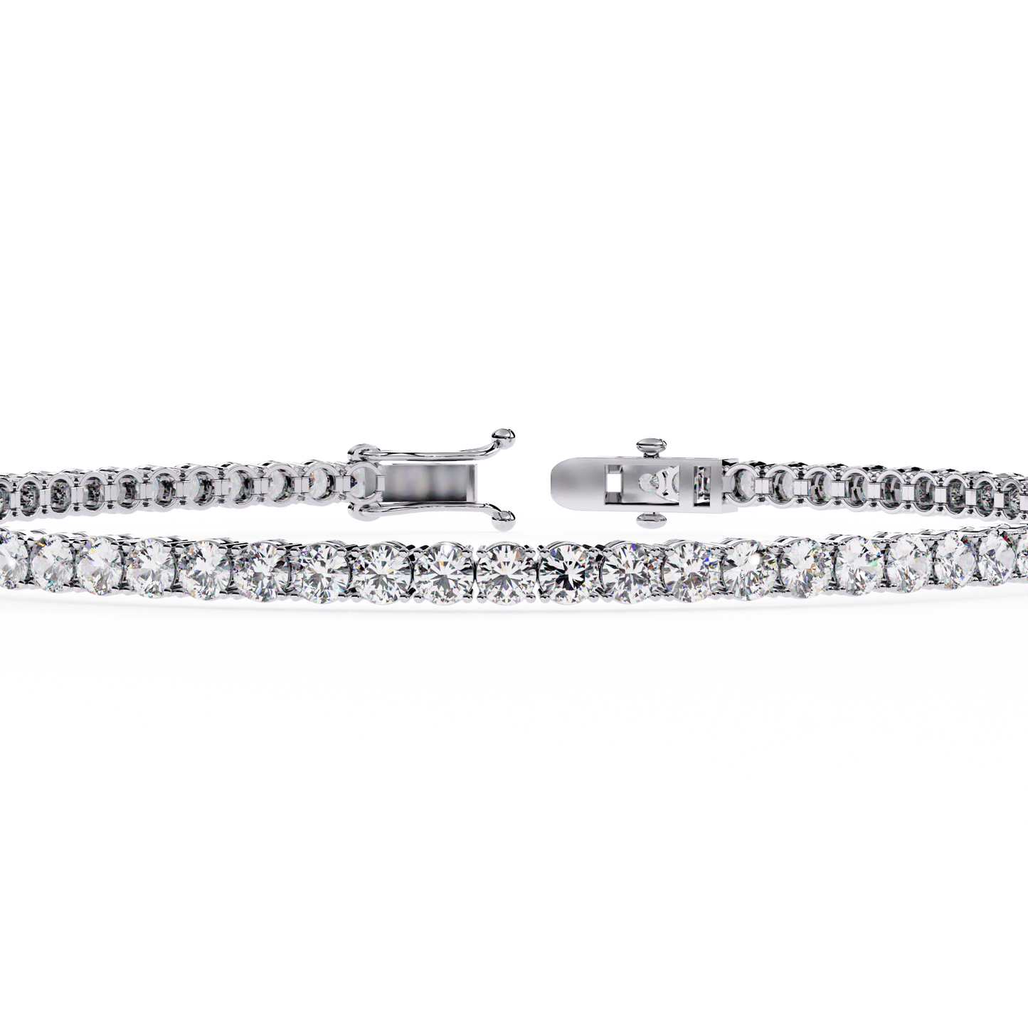 sleek line lab grown diamond tennis bracelet