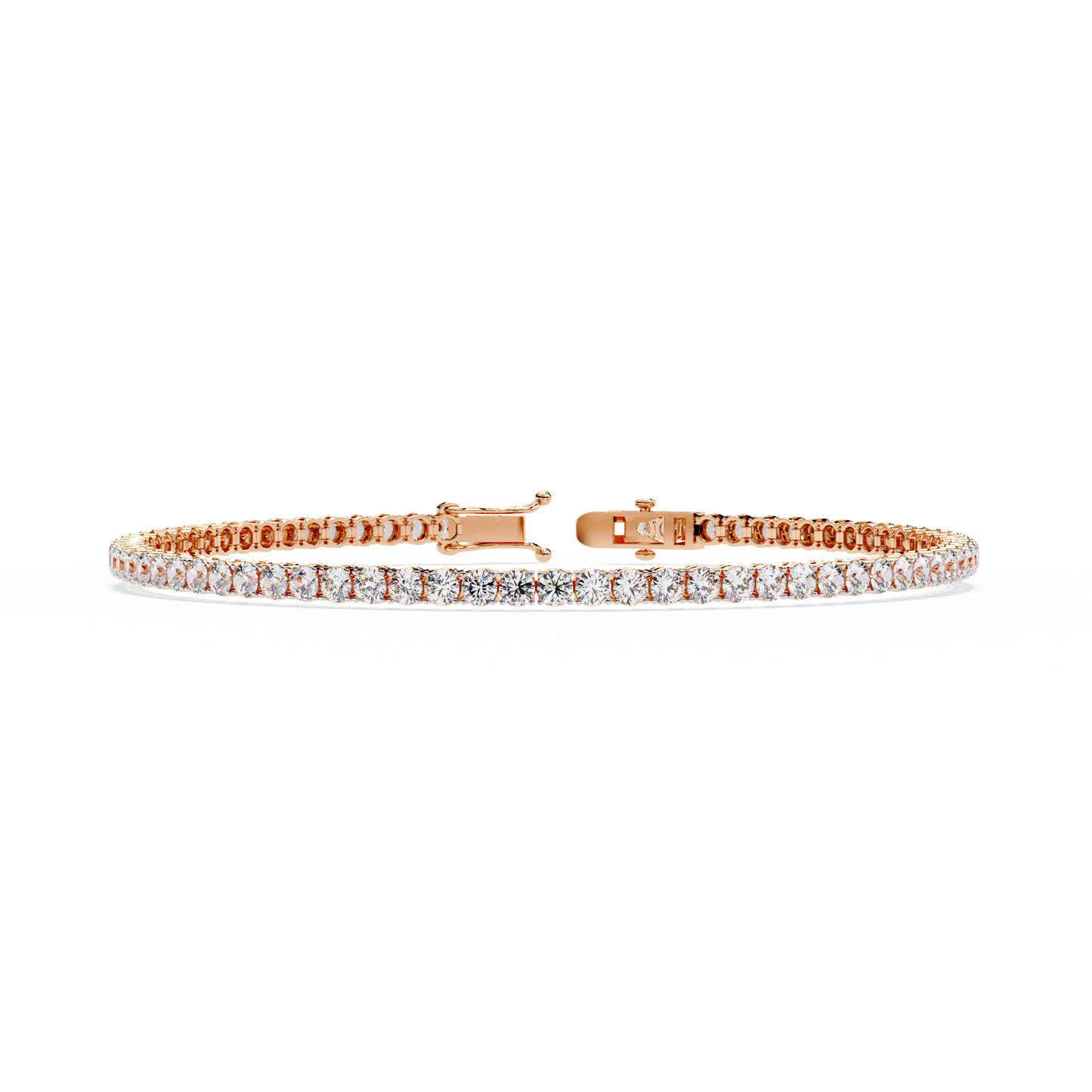 sleek line lab grown diamond tennis bracelet