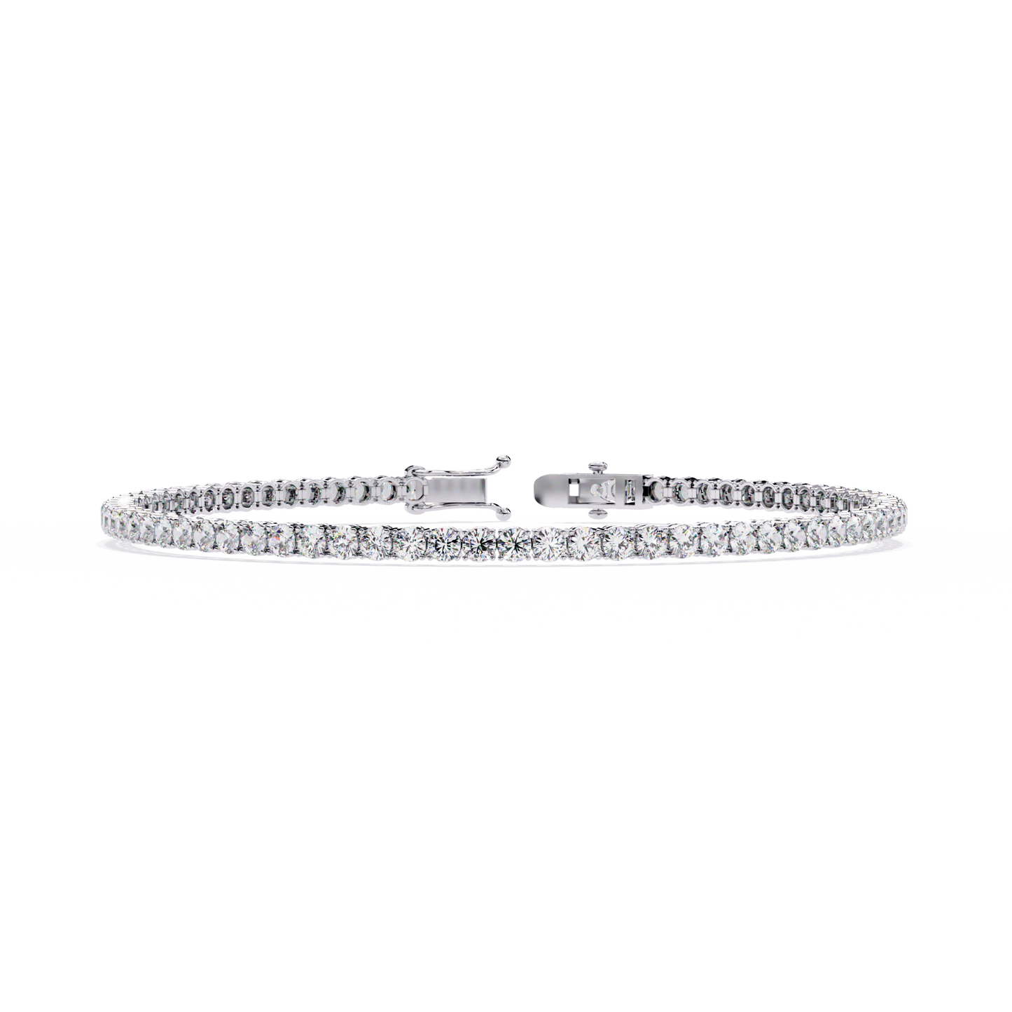 sleek line lab grown diamond tennis bracelet
