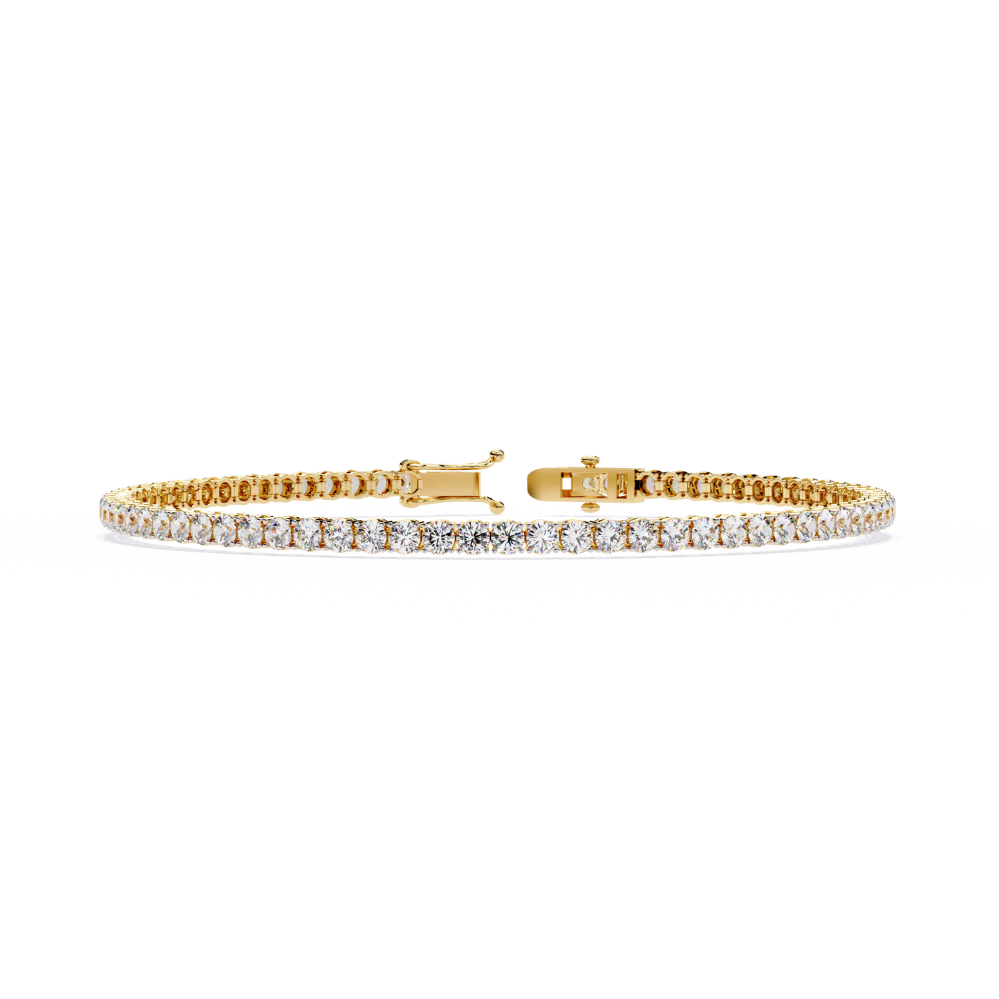 sleek line lab grown diamond tennis bracelet