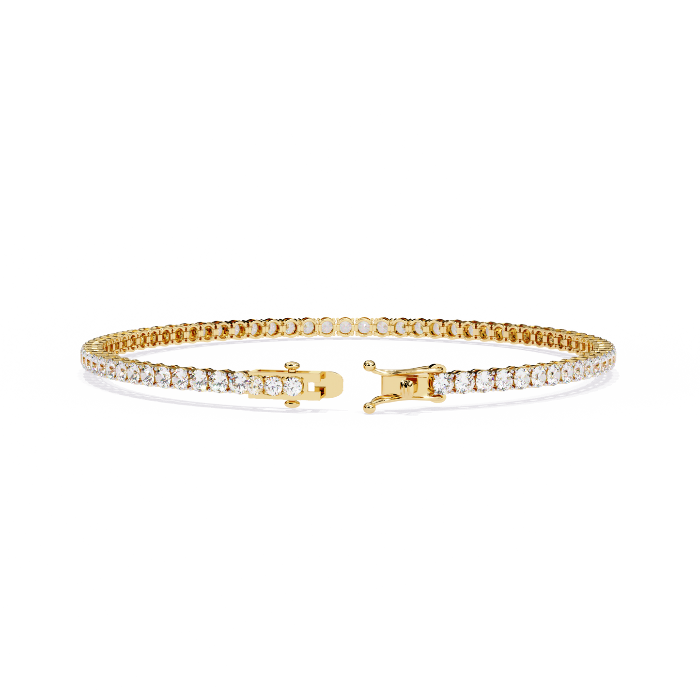 sleek line lab grown diamond tennis bracelet