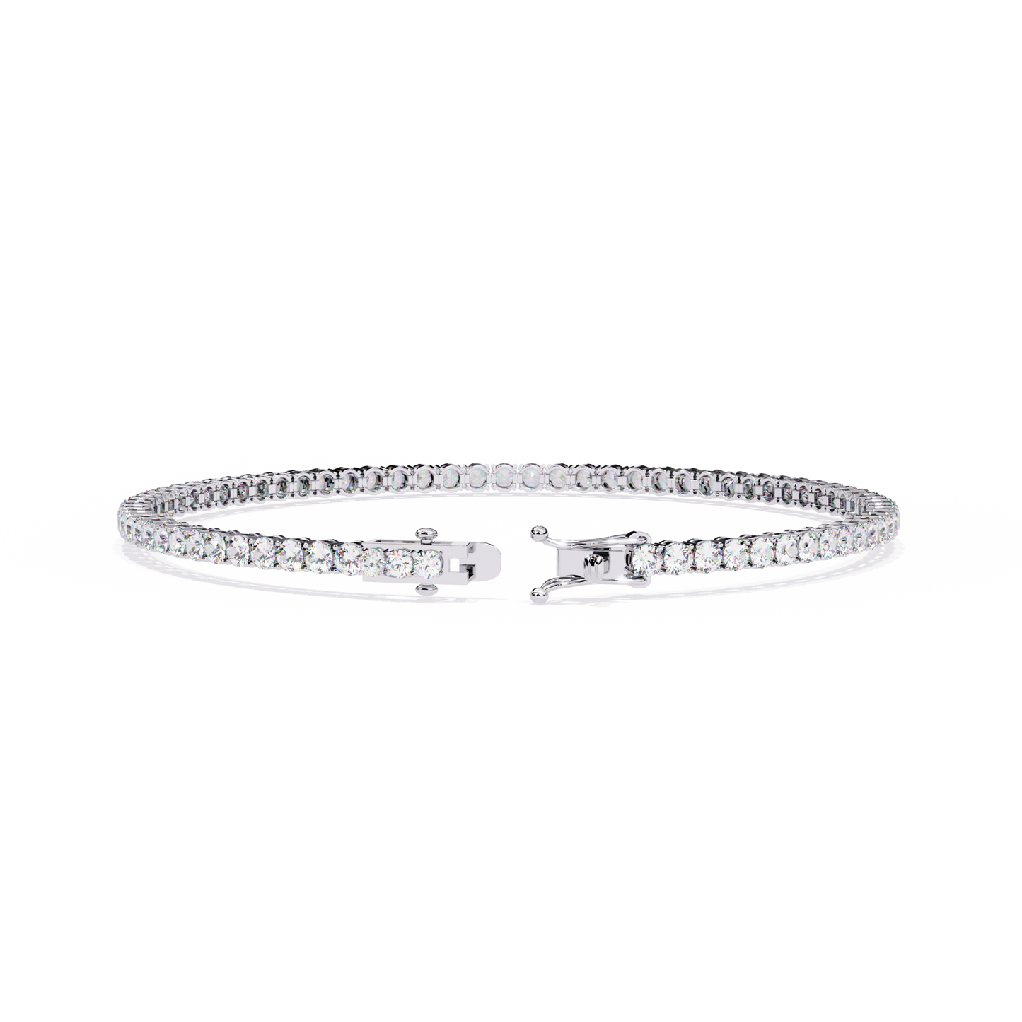 sleek line lab grown diamond tennis bracelet
