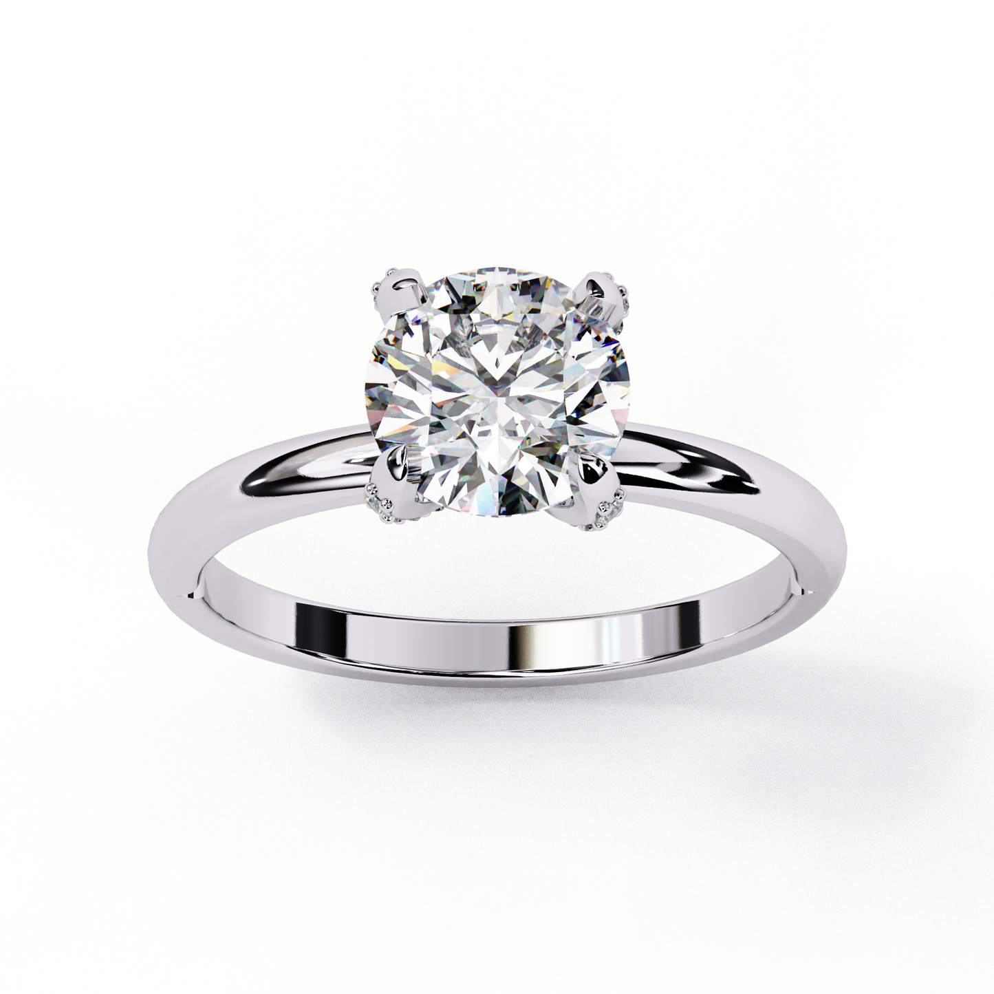 rosella hidden halo solitaire ring