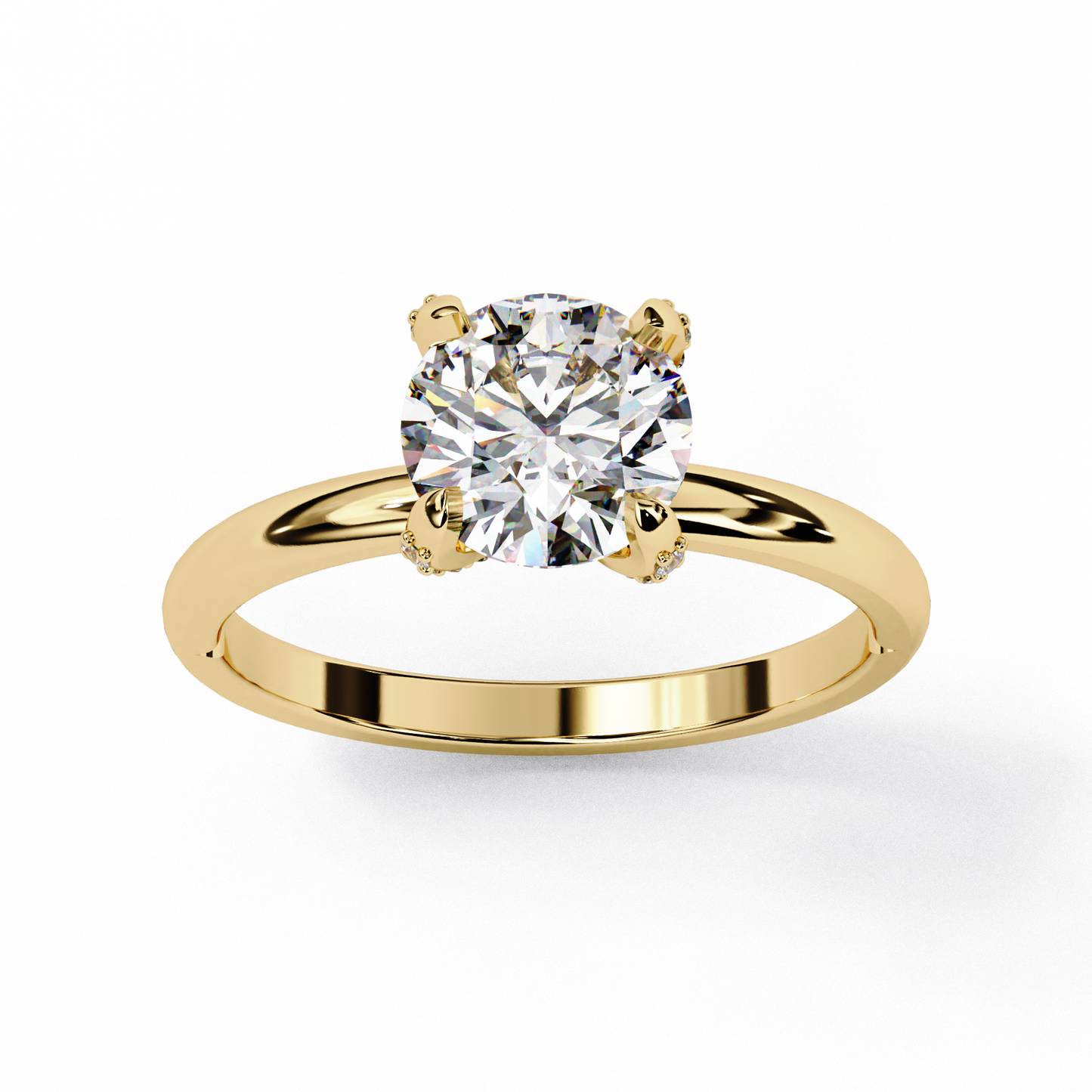 rosella hidden halo solitaire ring