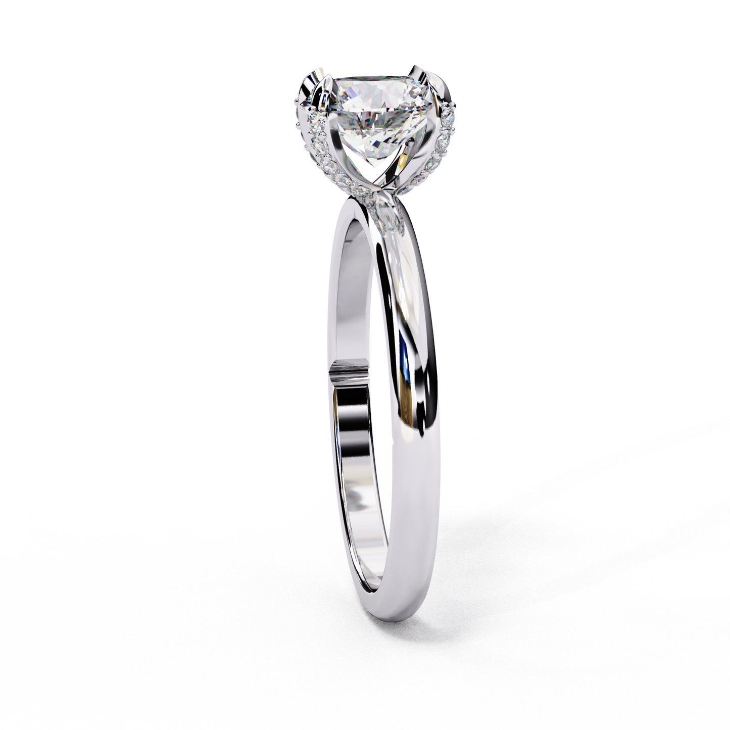rosella hidden halo solitaire ring