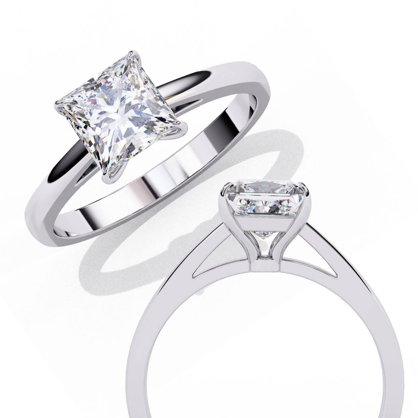princess cut solitaire ring