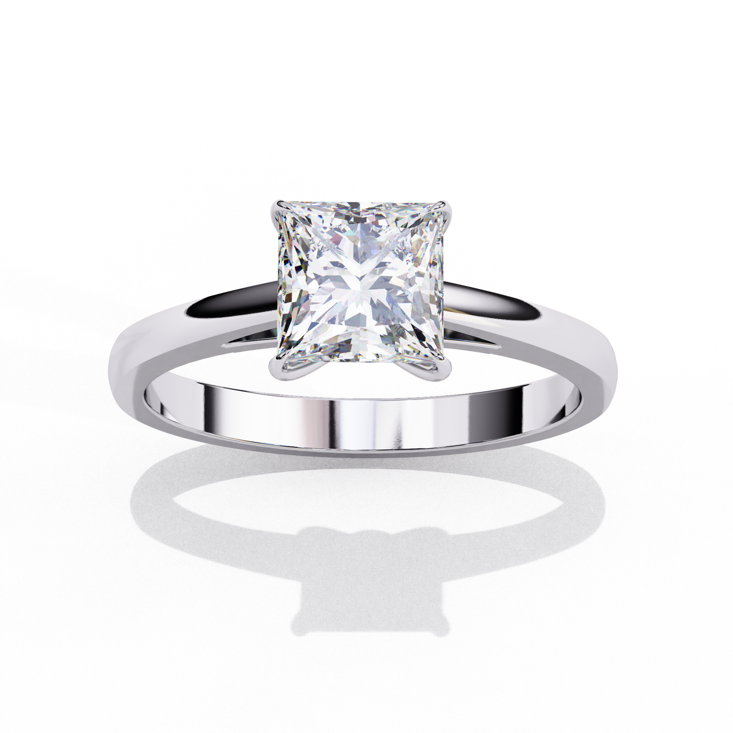 princess cut solitaire ring