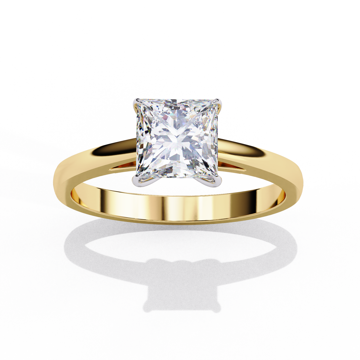 princess cut solitaire ring