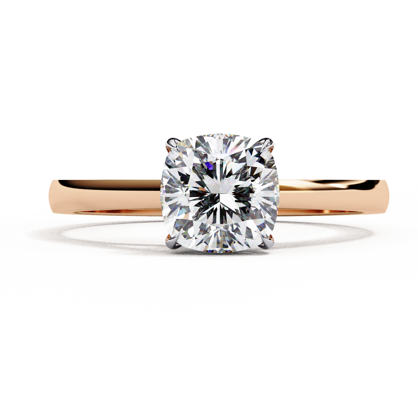elise cushion lab grown diamond solitaire