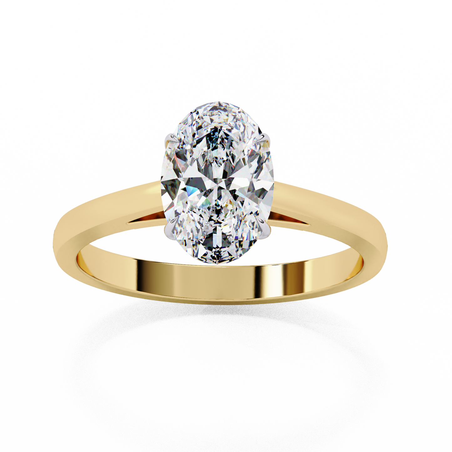lab grown diamond oval classic ring