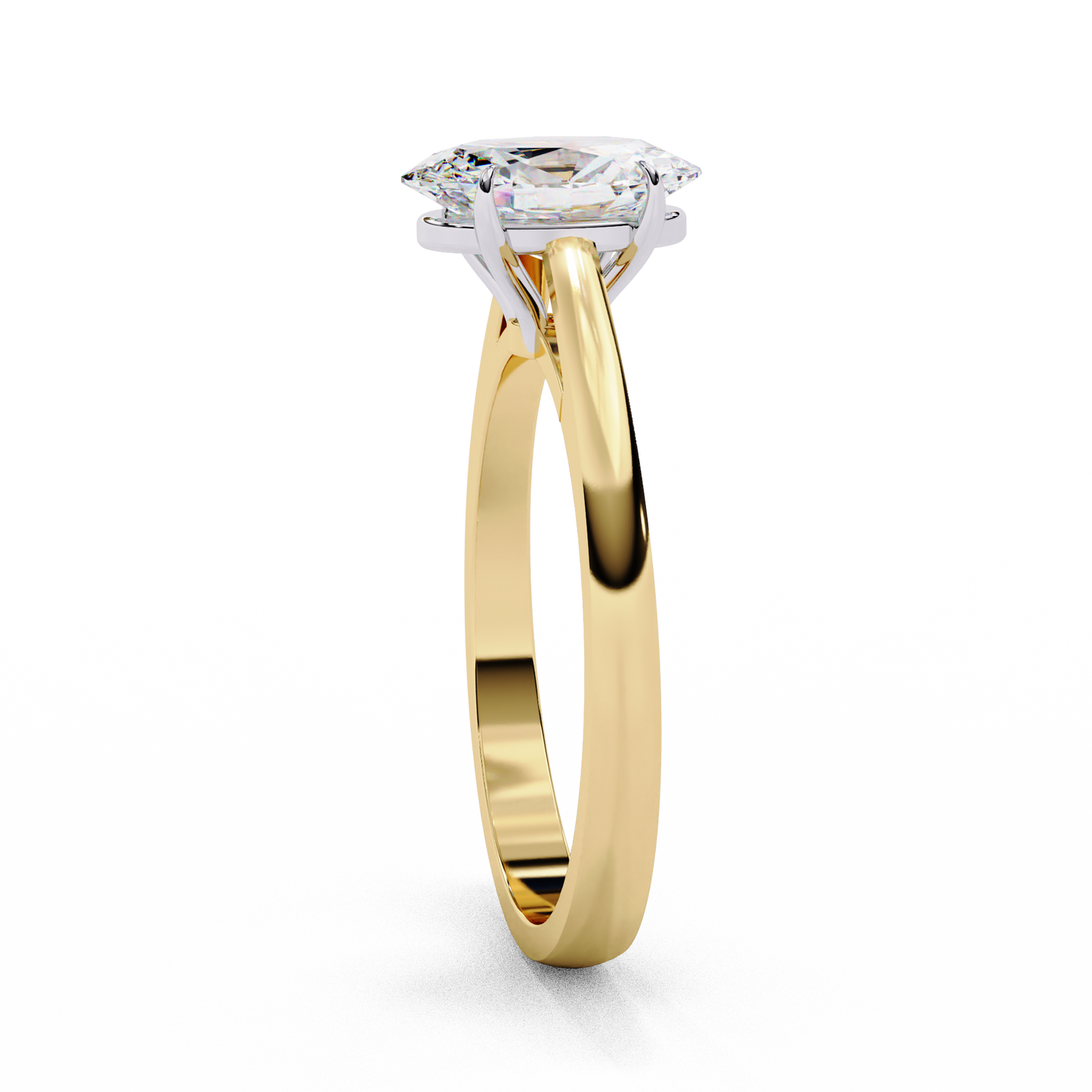 lab grown diamond oval classic ring
