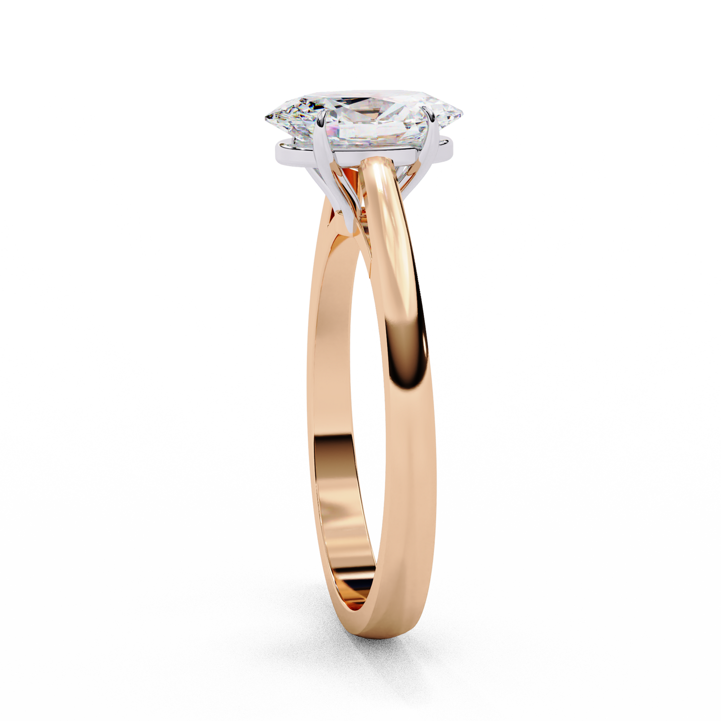 lab grown diamond oval classic ring