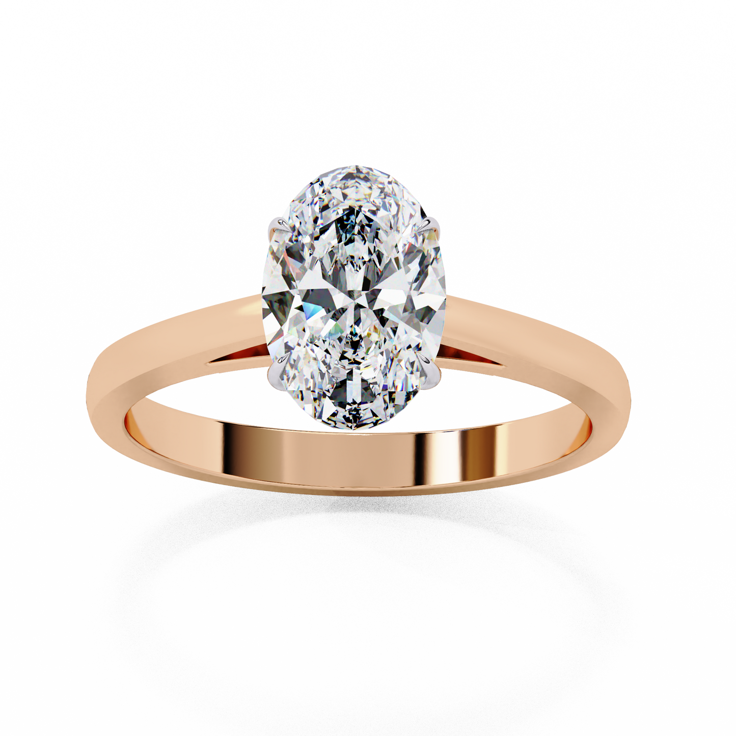 lab grown diamond oval classic ring