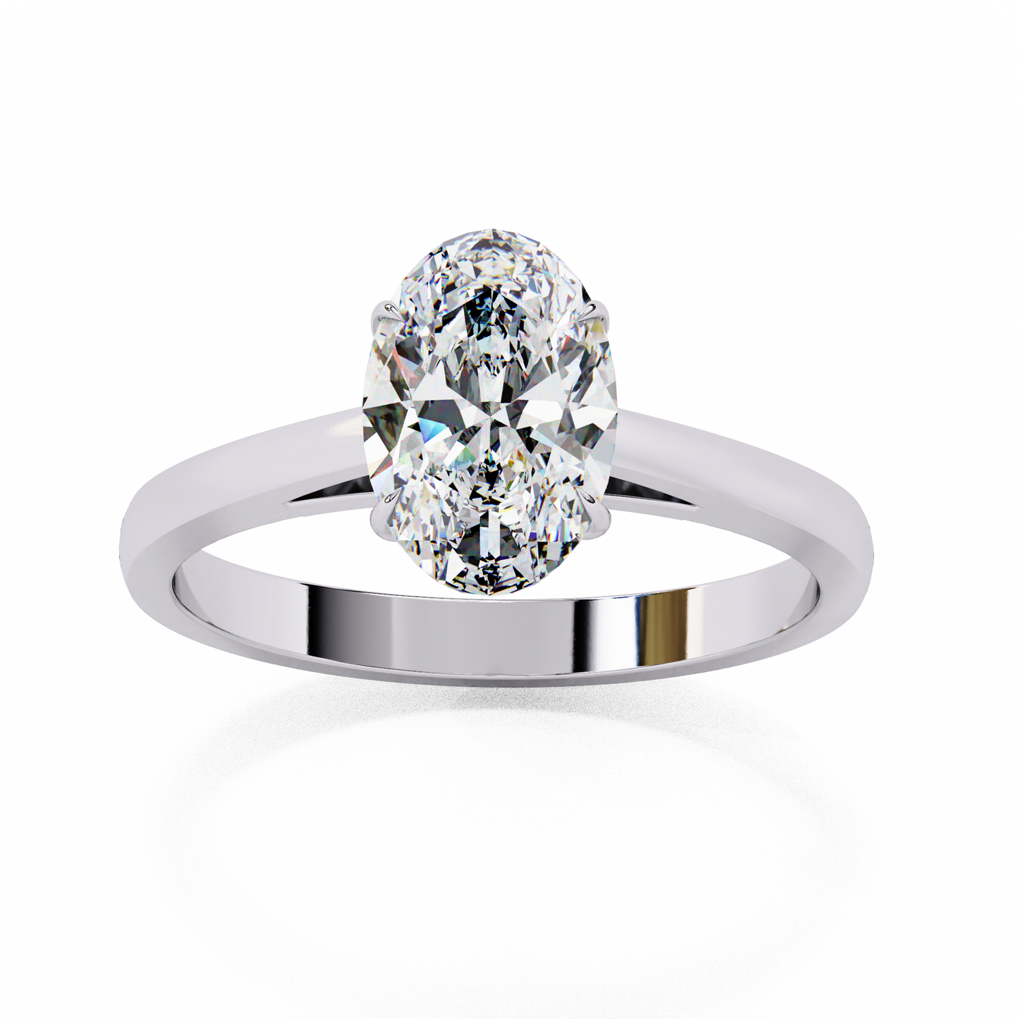 lab grown diamond oval classic ring