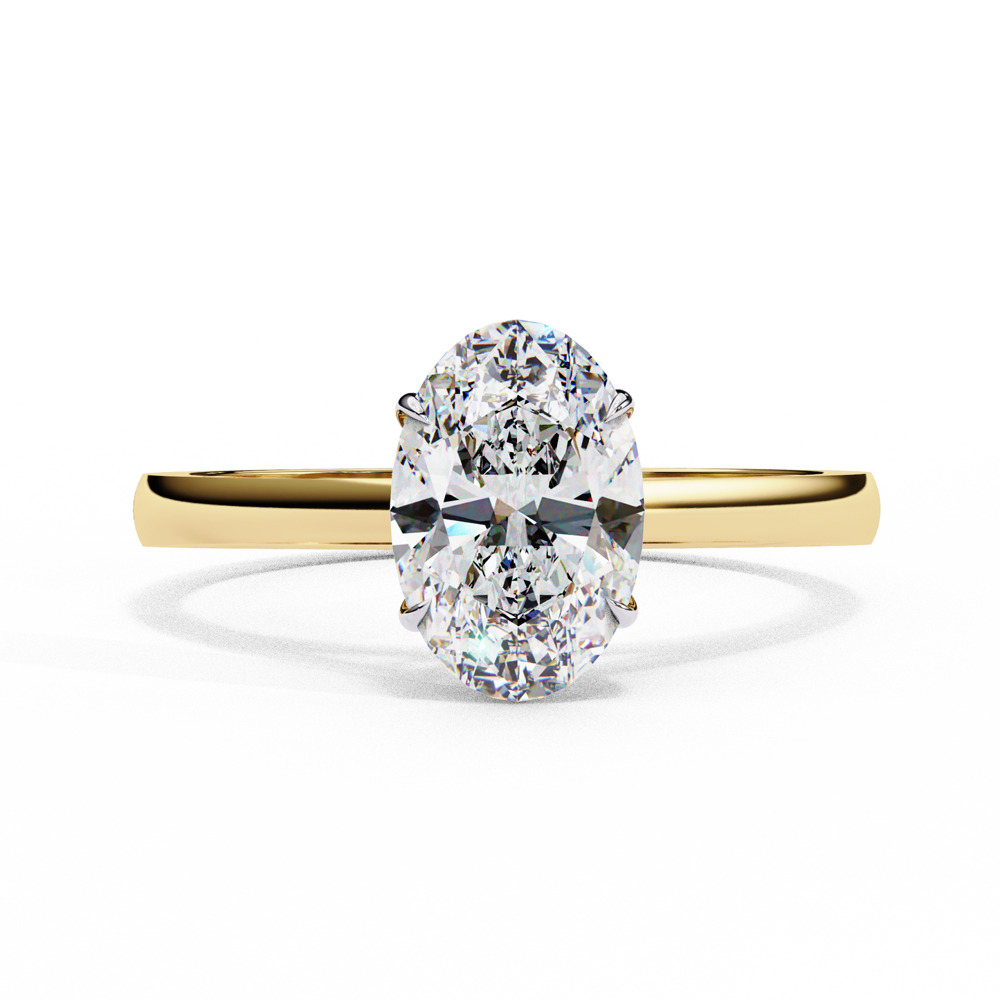 lab grown diamond oval classic ring