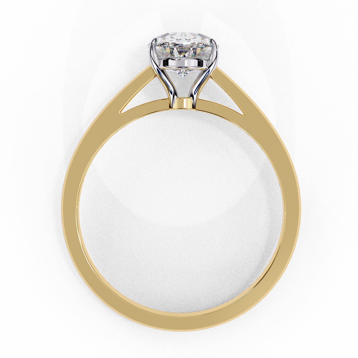 lab grown diamond oval classic ring