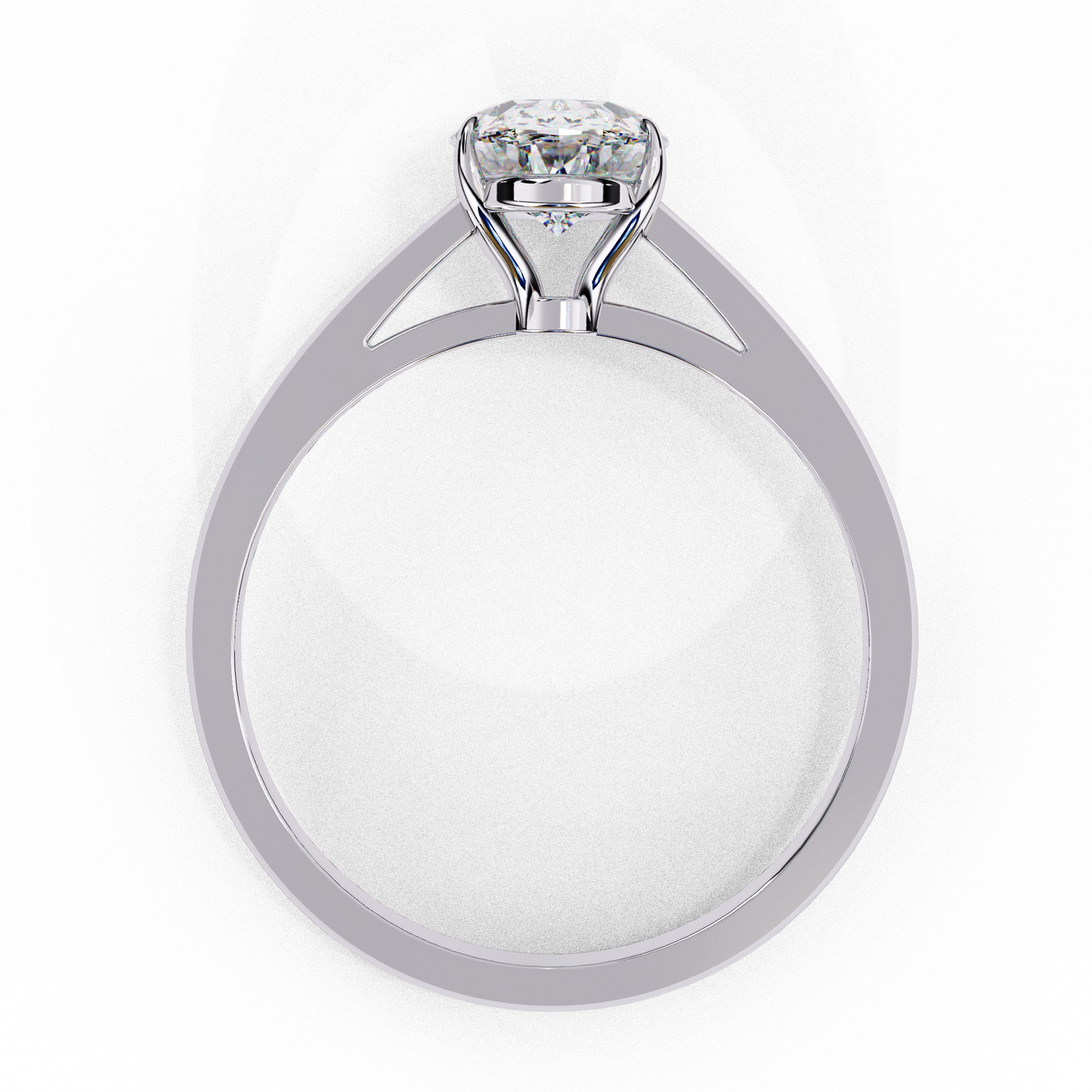 lab grown diamond oval classic ring
