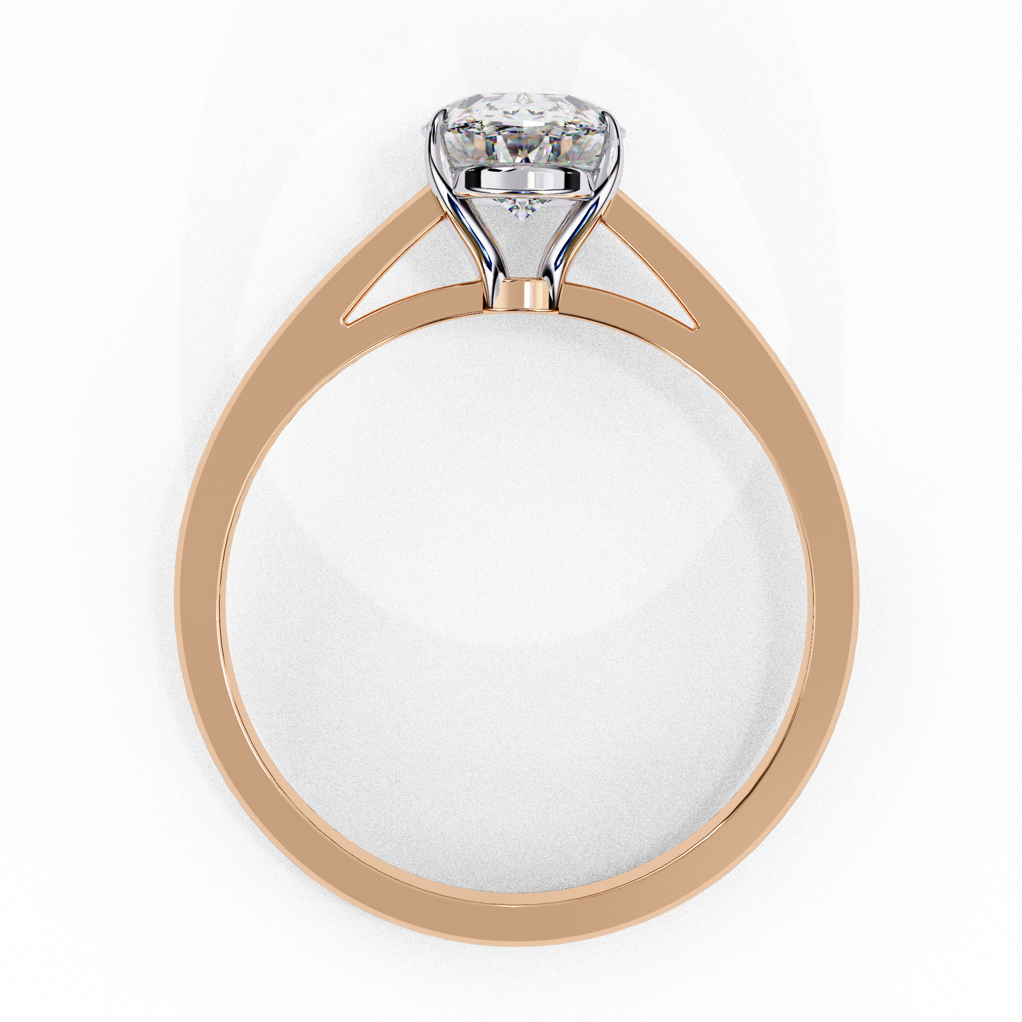 lab grown diamond oval classic ring