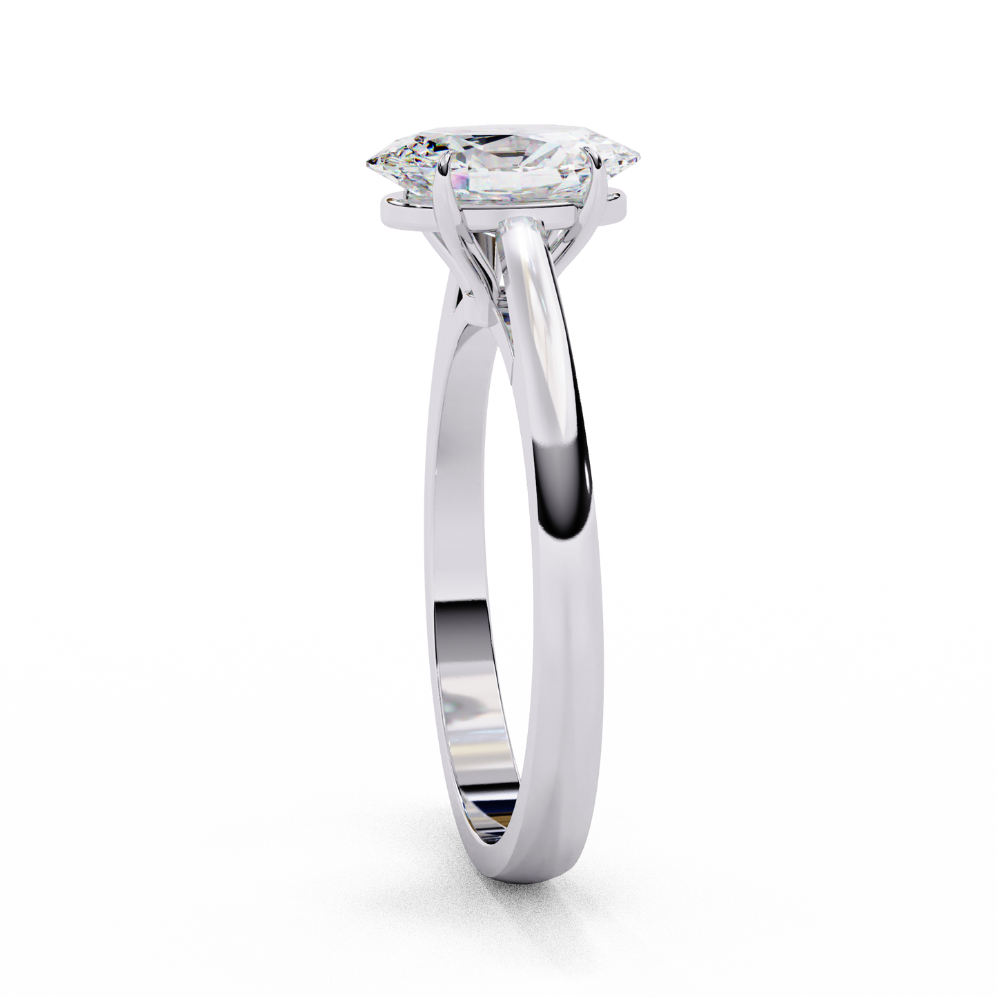 lab grown diamond oval classic ring