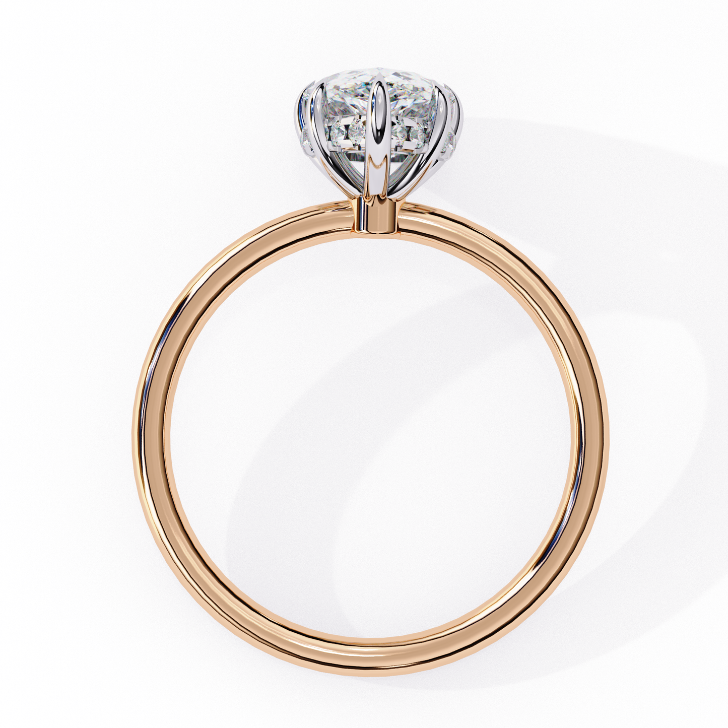 aurora lab grown diamond pear classic ring