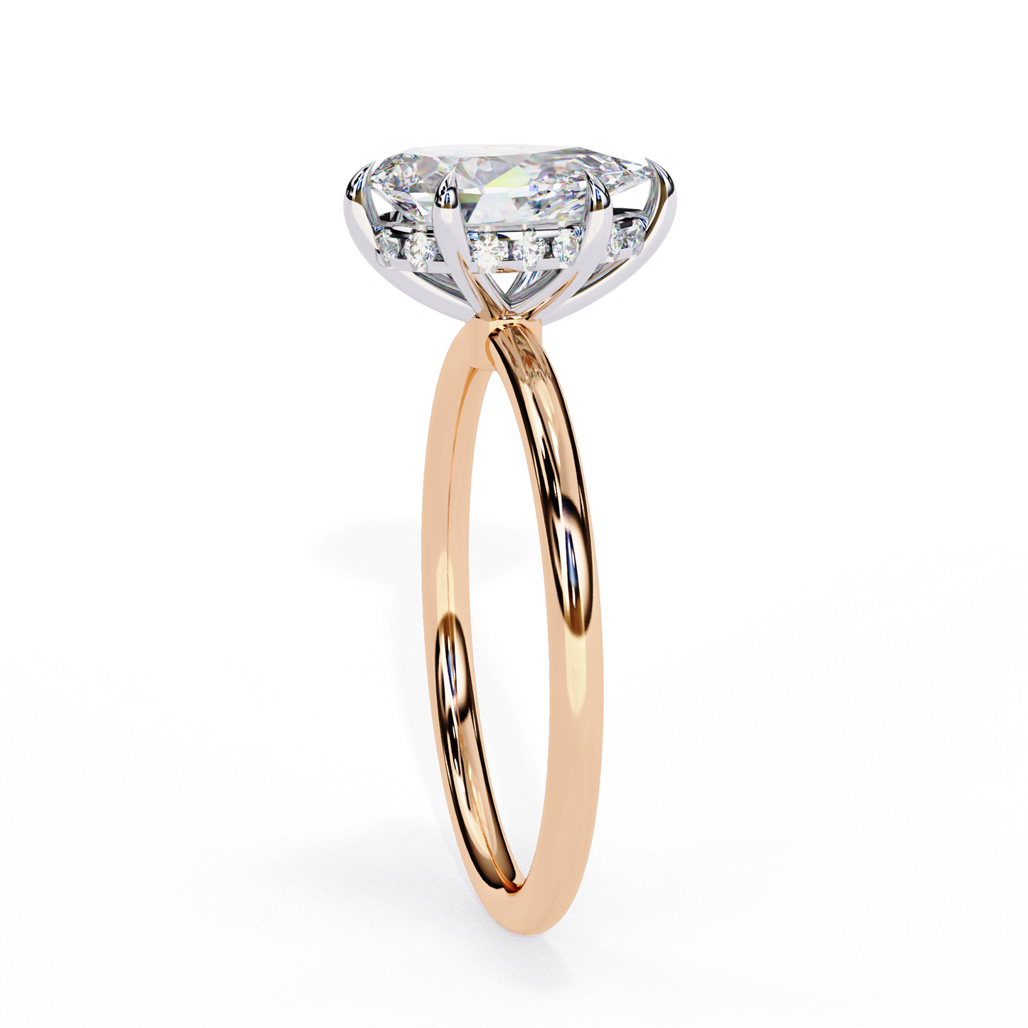 aurora lab grown diamond pear classic ring