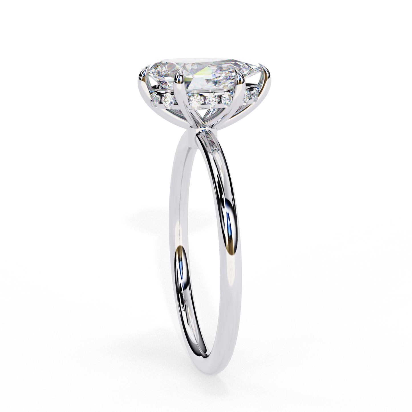 aurora lab grown diamond pear classic ring