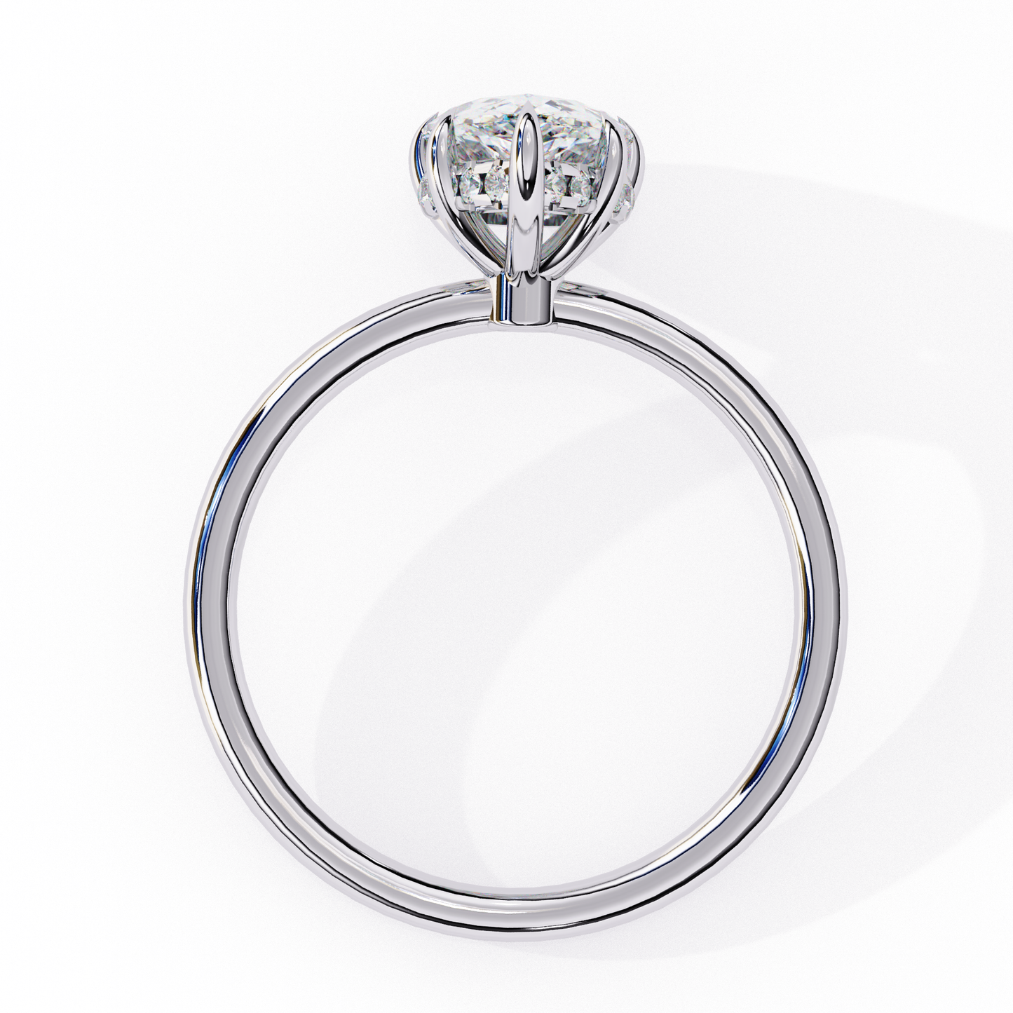 aurora lab grown diamond pear classic ring