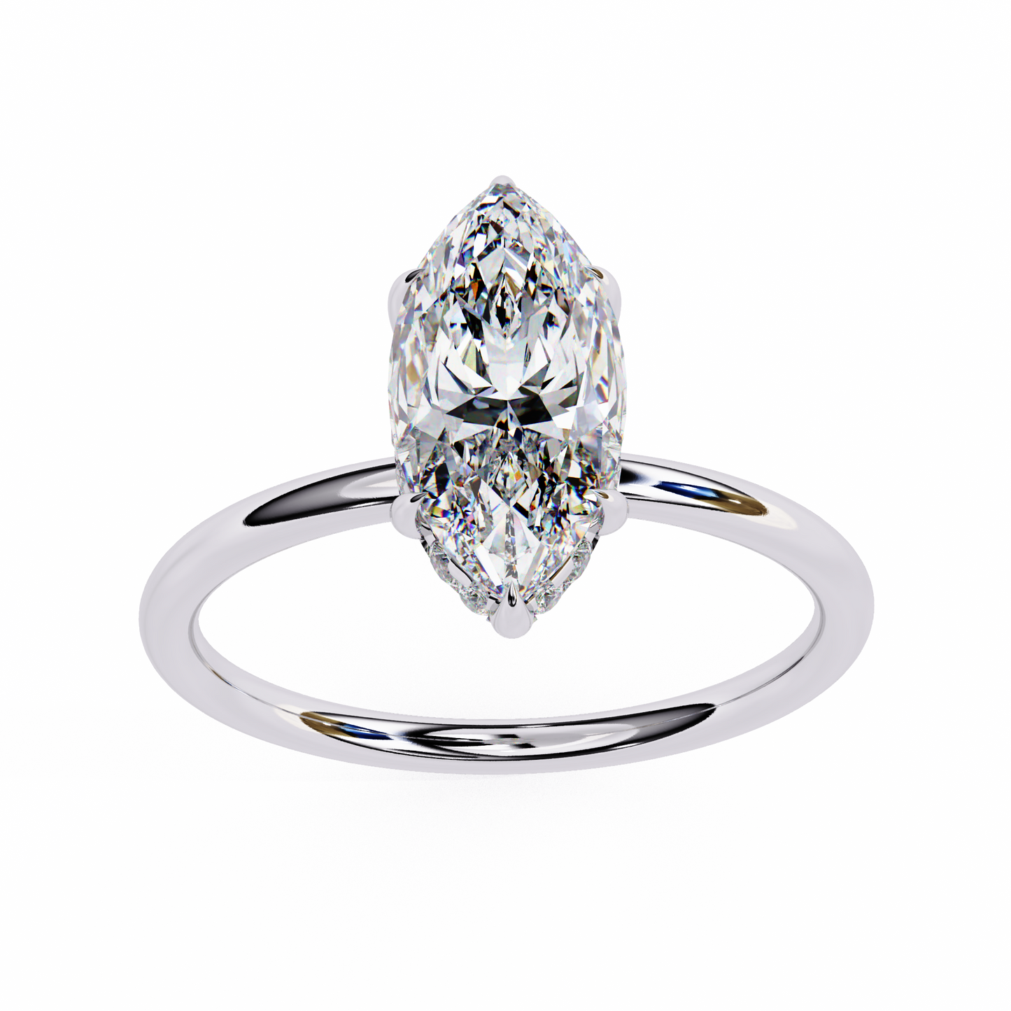 elegent lab grown diamond marquise solitaire