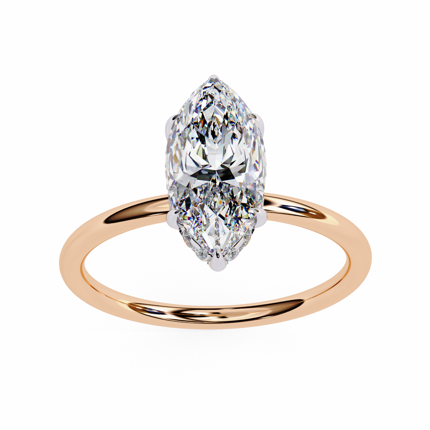 elegent lab grown diamond marquise solitaire