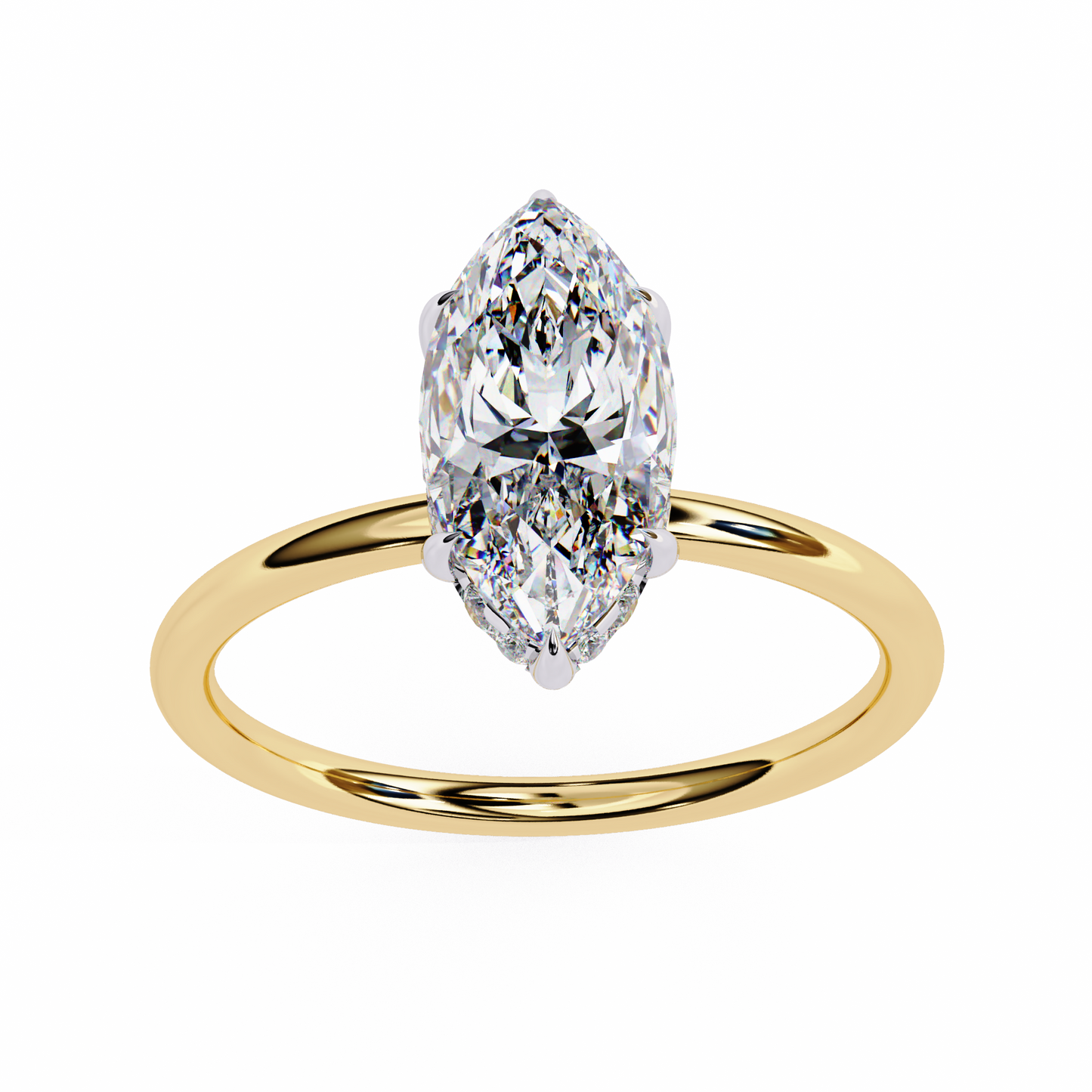 elegent lab grown diamond marquise solitaire