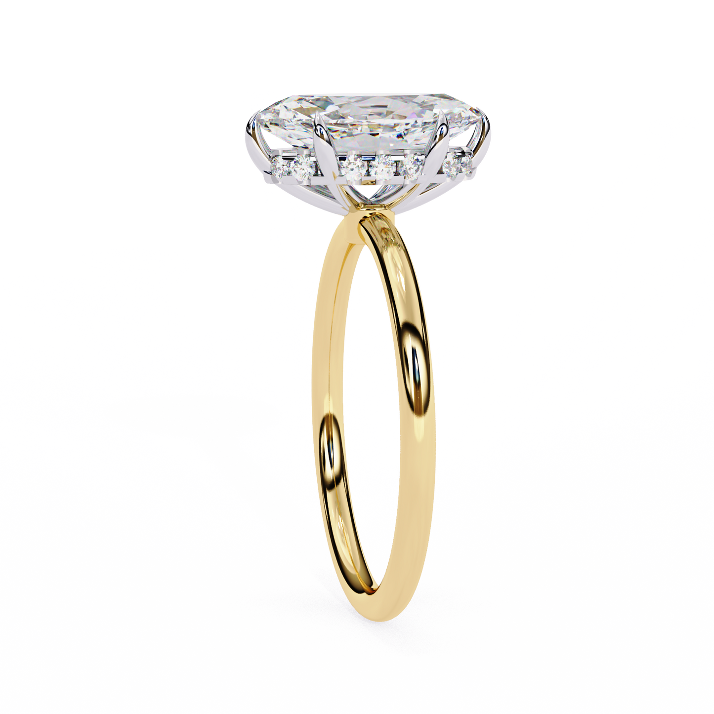 elegent lab grown diamond marquise solitaire