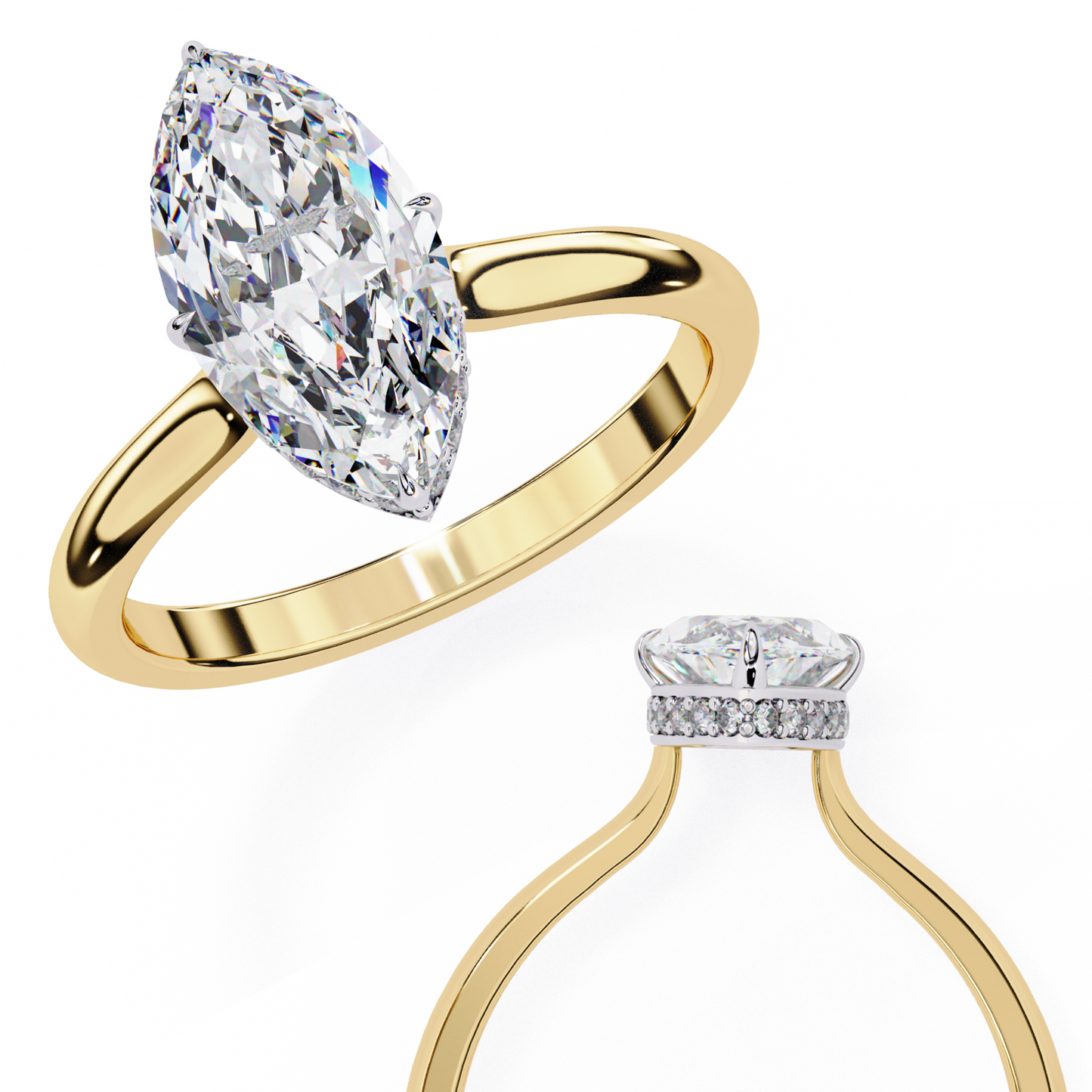 beautiful lab grown diamond marquise solitaire