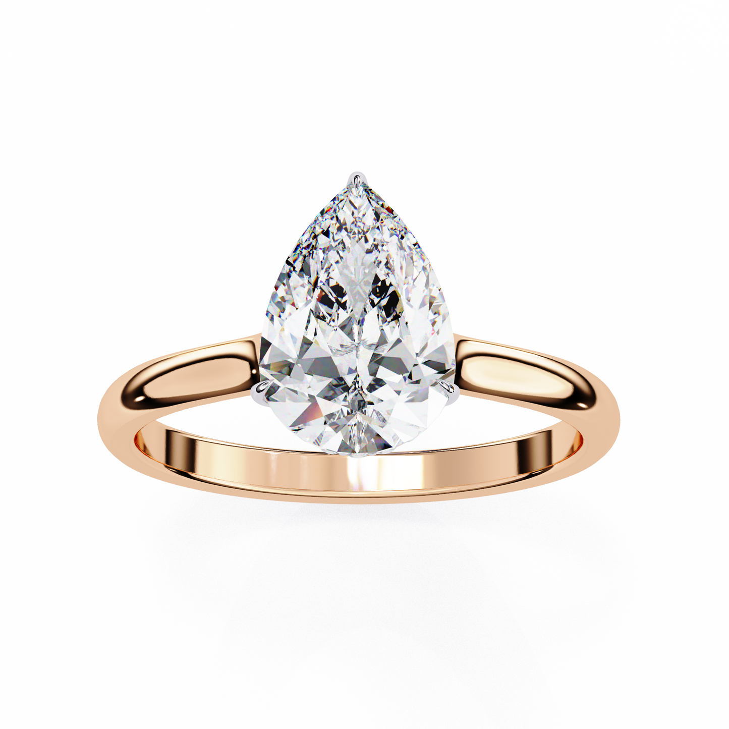 aurora lab grown diamond pear secret halo