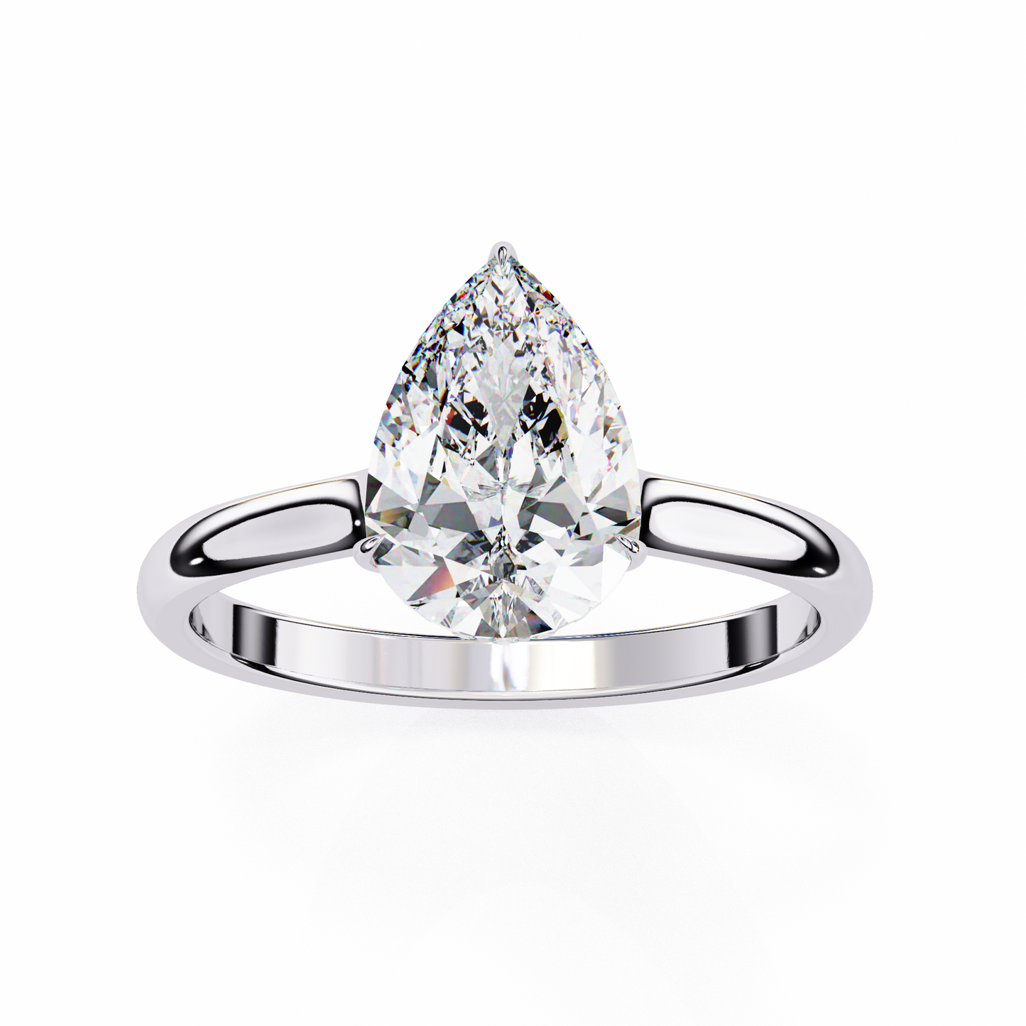 aurora lab grown diamond pear secret halo