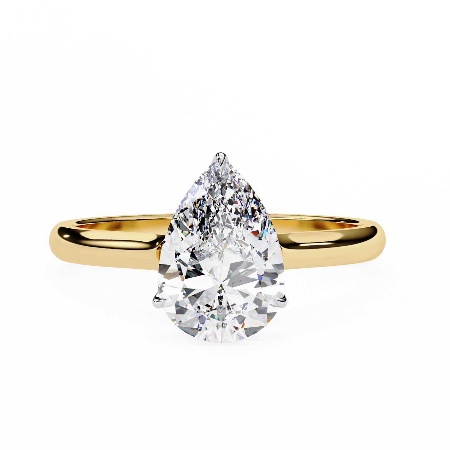 aurora lab grown diamond pear secret halo