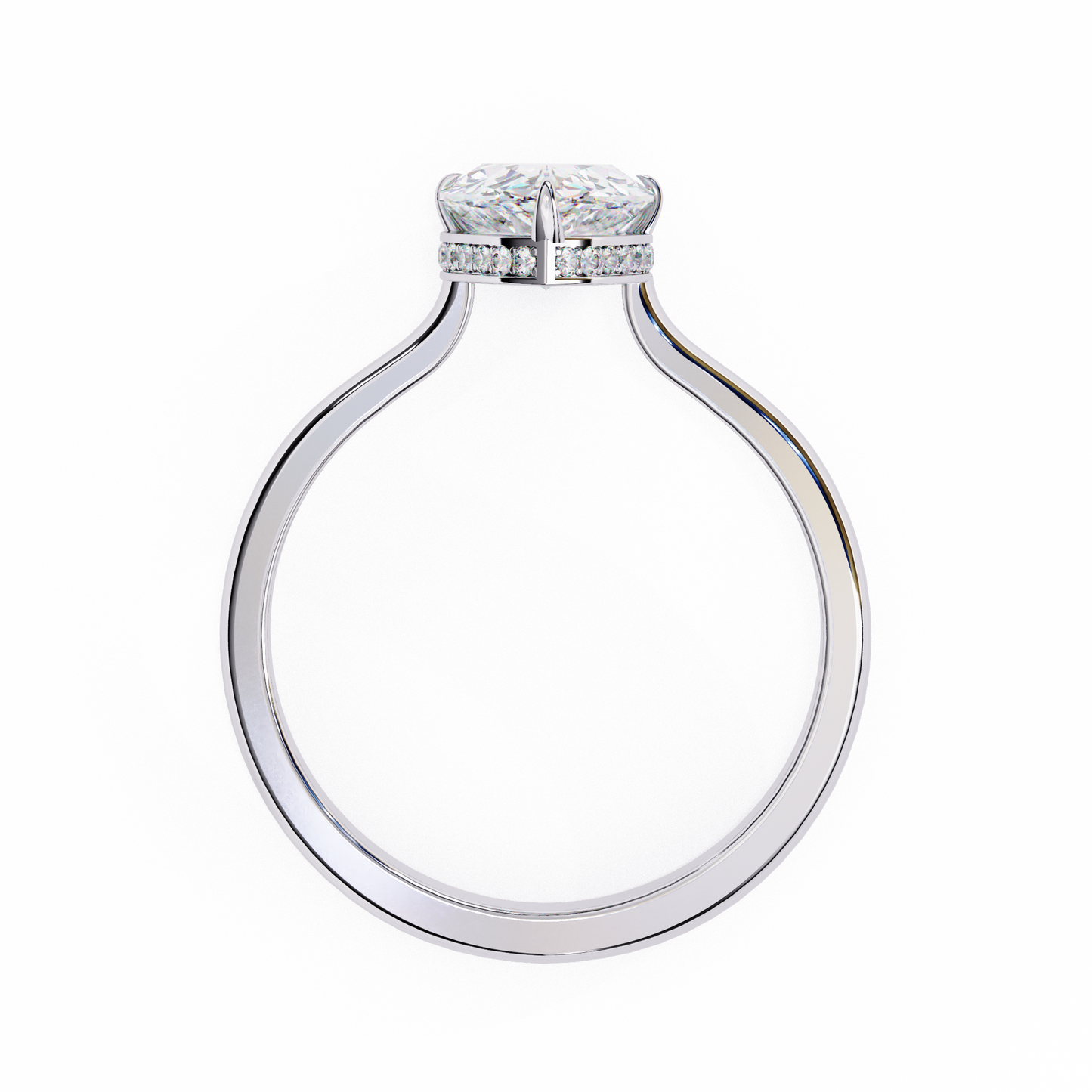 aurora lab grown diamond pear secret halo